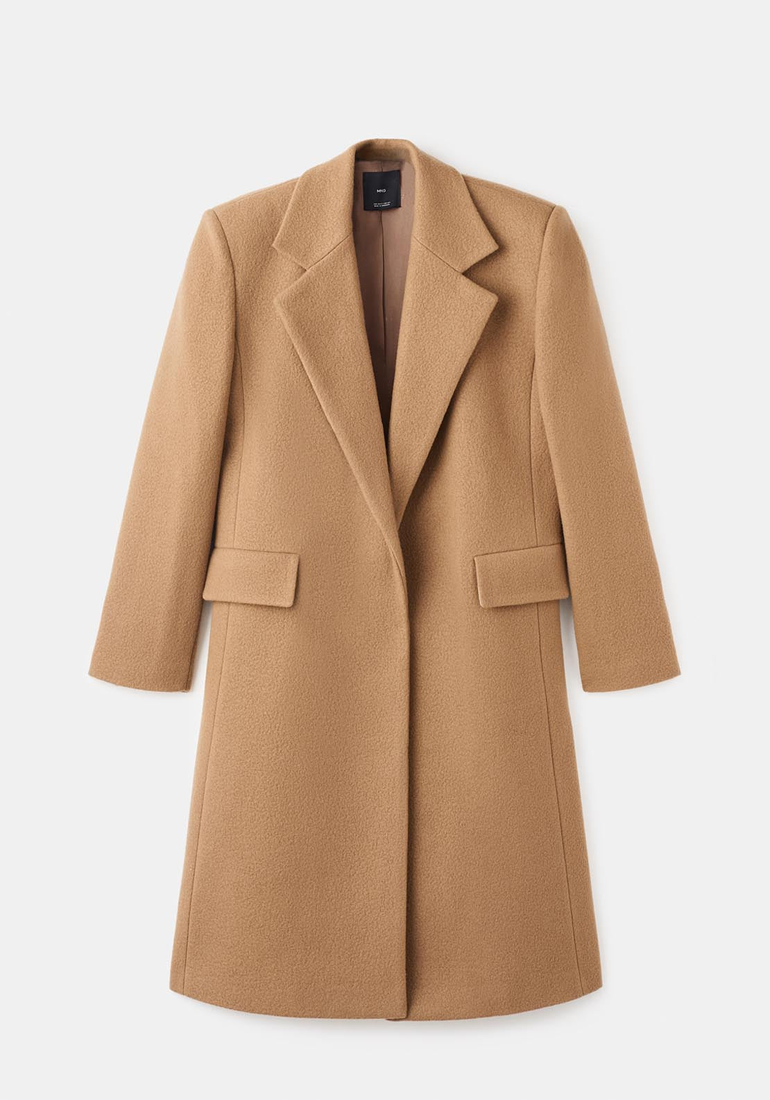 Mango Lapels Wool Coat - Brown 6 Shaws Department Stores