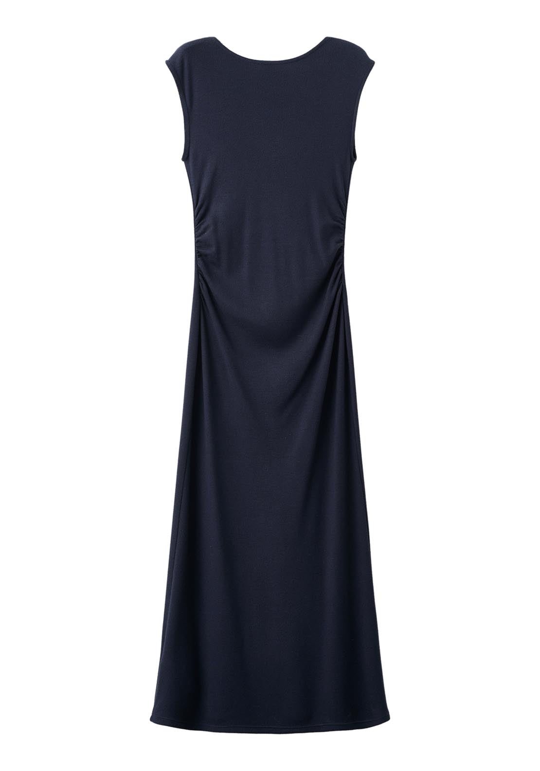 Ruched Fitted Dress - Blue