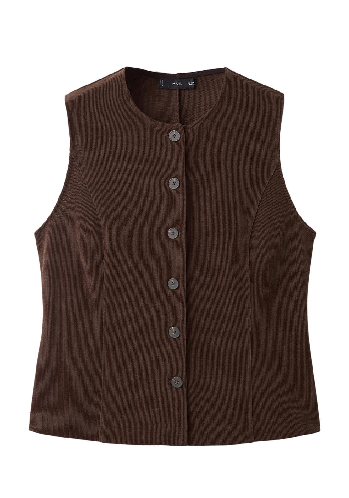 Corduroy Suit Waistcoat - Brown