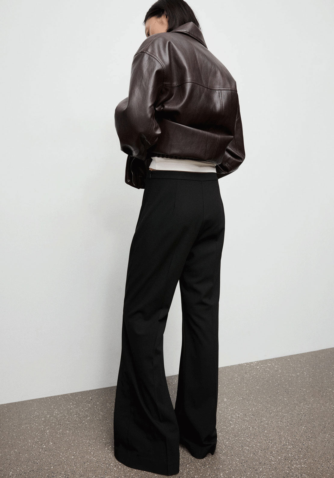 Flare Suit Trousers - Black