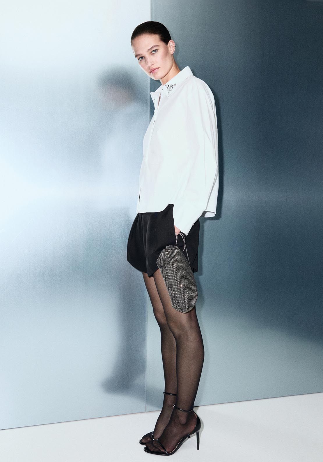 Mango Crystal Detail Shirt - Off White 3 Shaws Department Stores