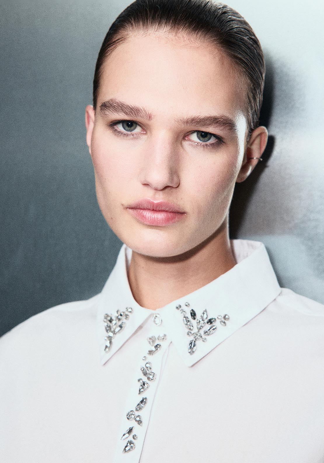 Mango Crystal Detail Shirt - Off White 4 Shaws Department Stores