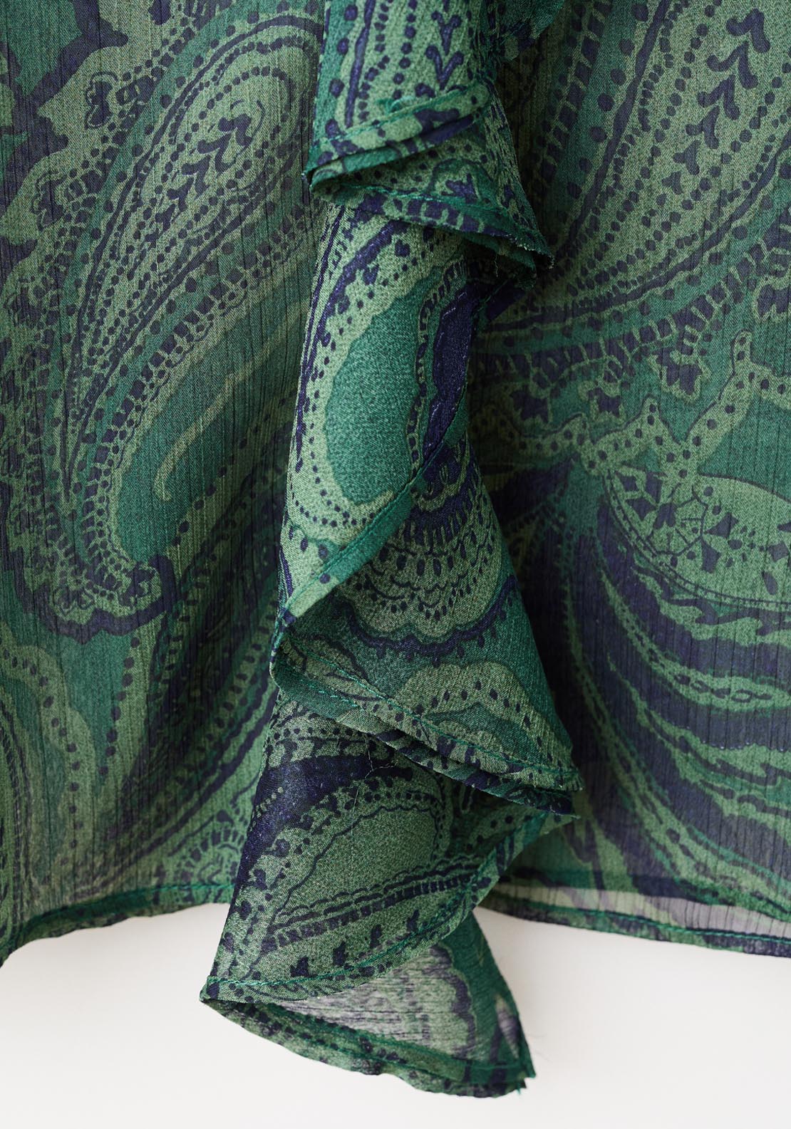 Mango Paisley Print Blouse With Foulard - Green 5 Shaws Department Stores