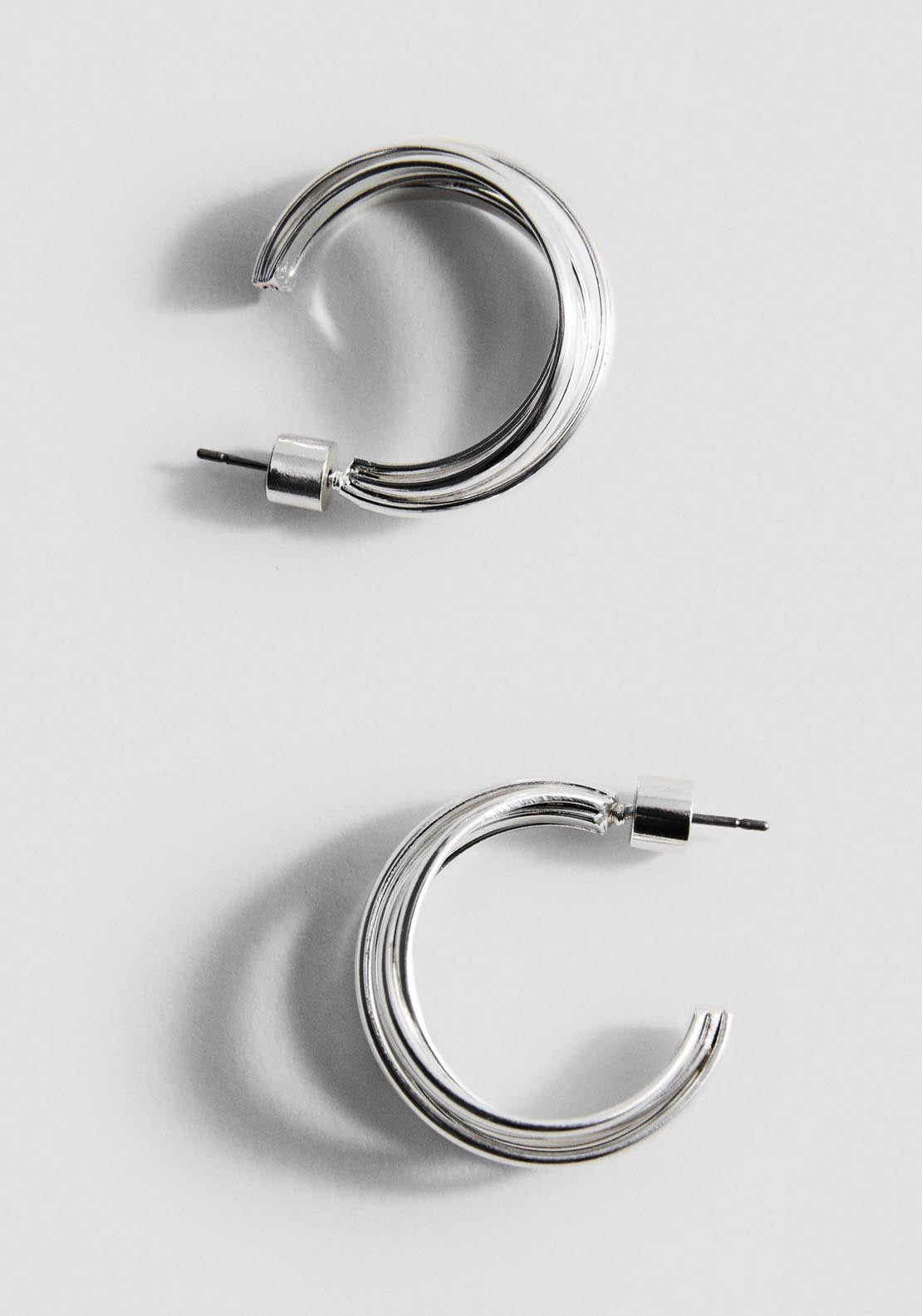 Mango Jane Hoop Earrings - Gold 2 Shaws Department Stores
