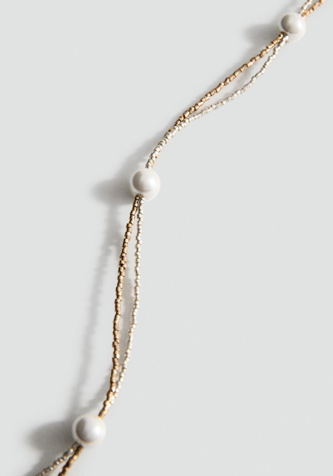 Mango Judith Double Chain Necklace - Gold 2 Shaws Department Stores
