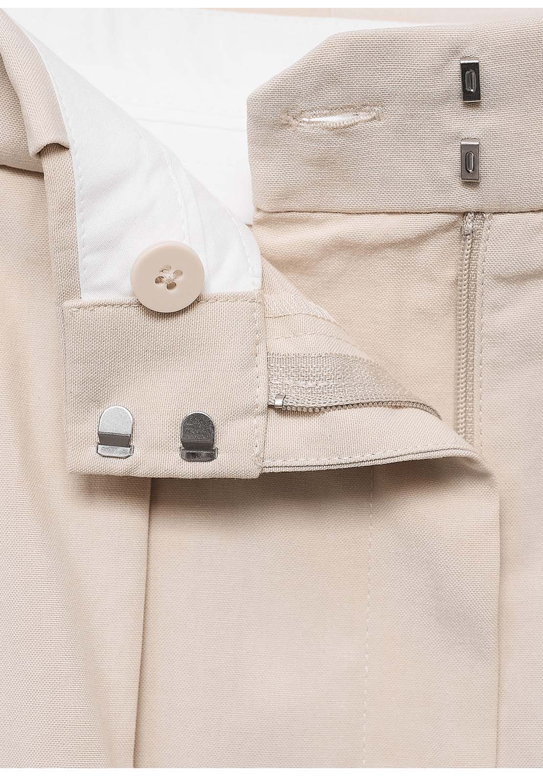 Pleated Suit Shorts - Beige