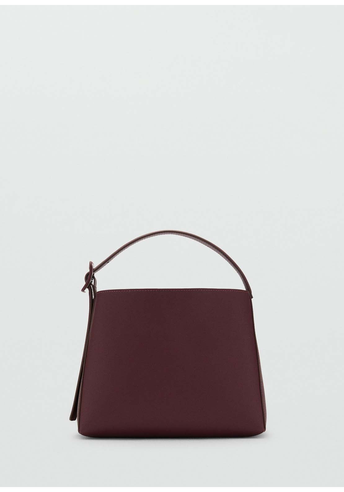 Mini Shopper Bag With Buckle - Red