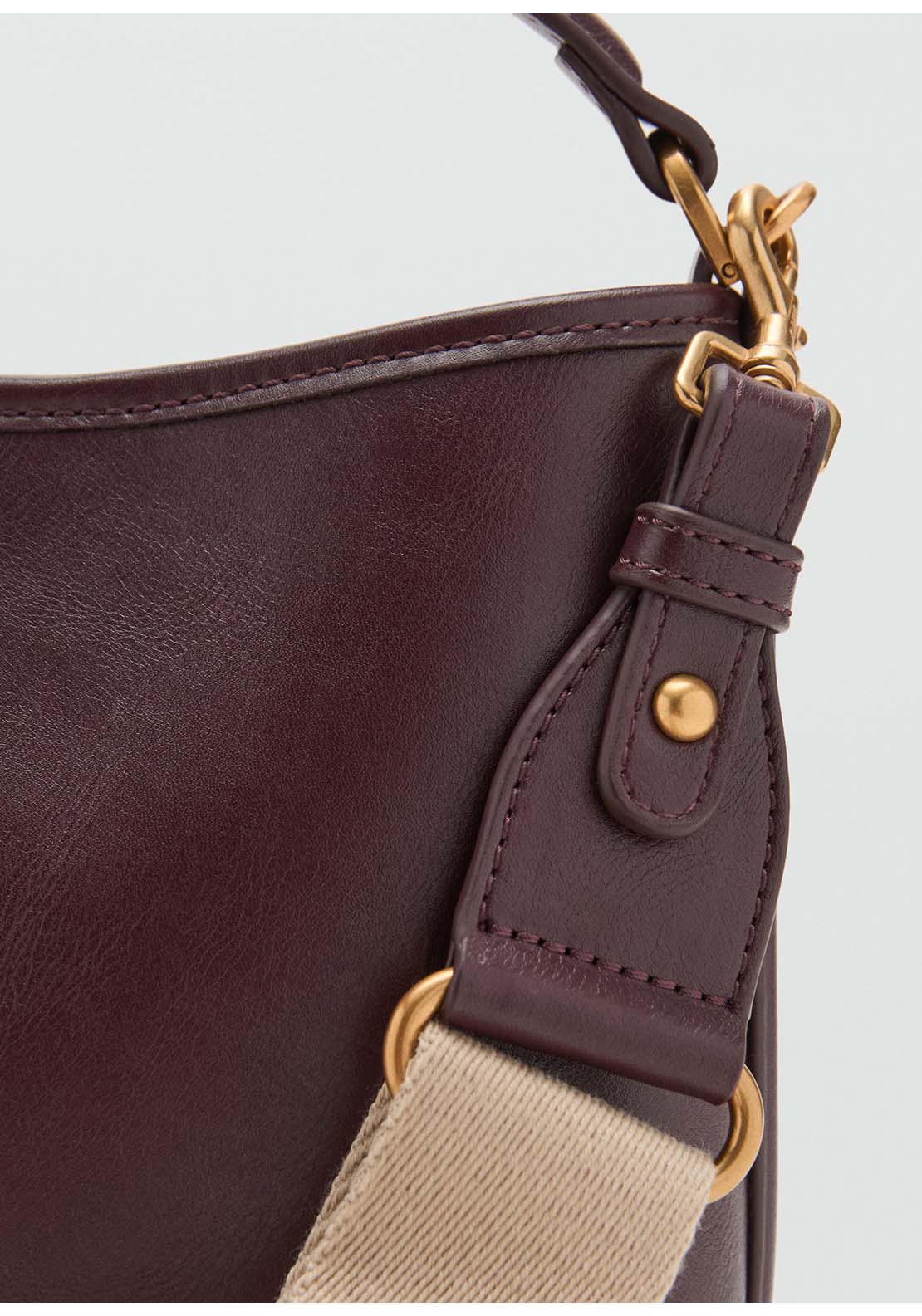 Mango Small Bucket Bag - Red 2 Shaws Department Stores