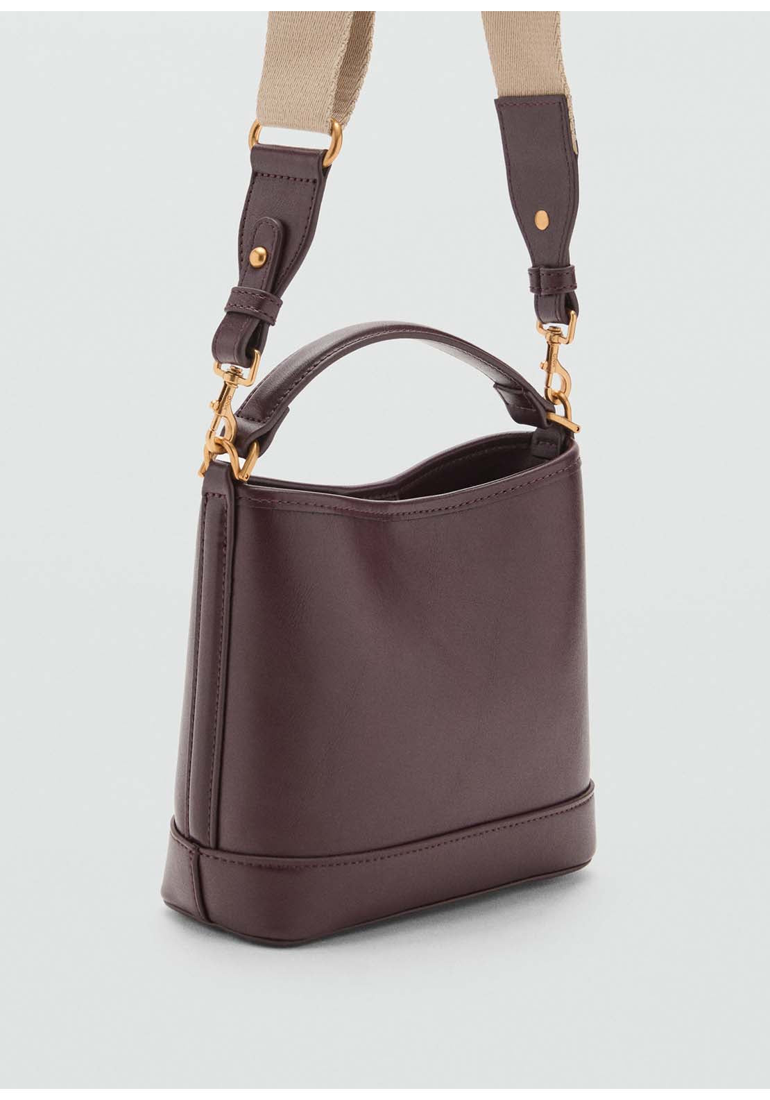 Mango Small Bucket Bag - Red 1 Shaws Department Stores