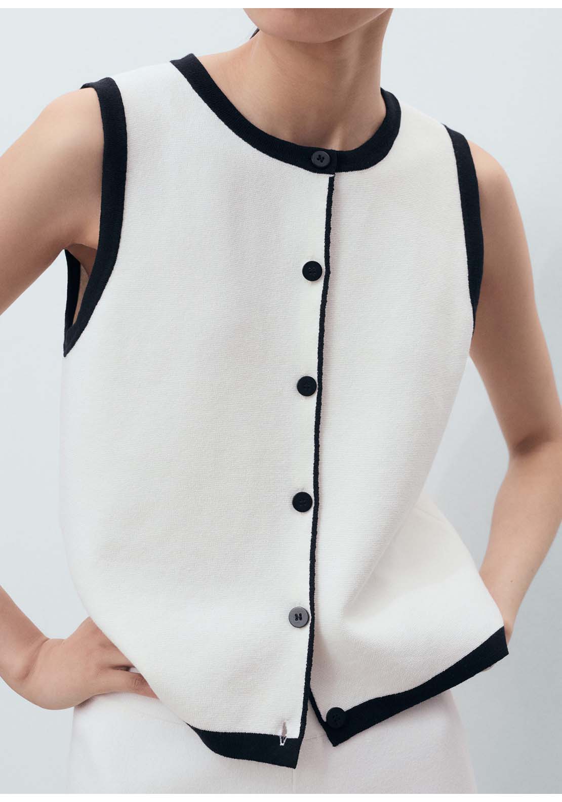 Mango Vest Pipon - Beige 1 Shaws Department Stores