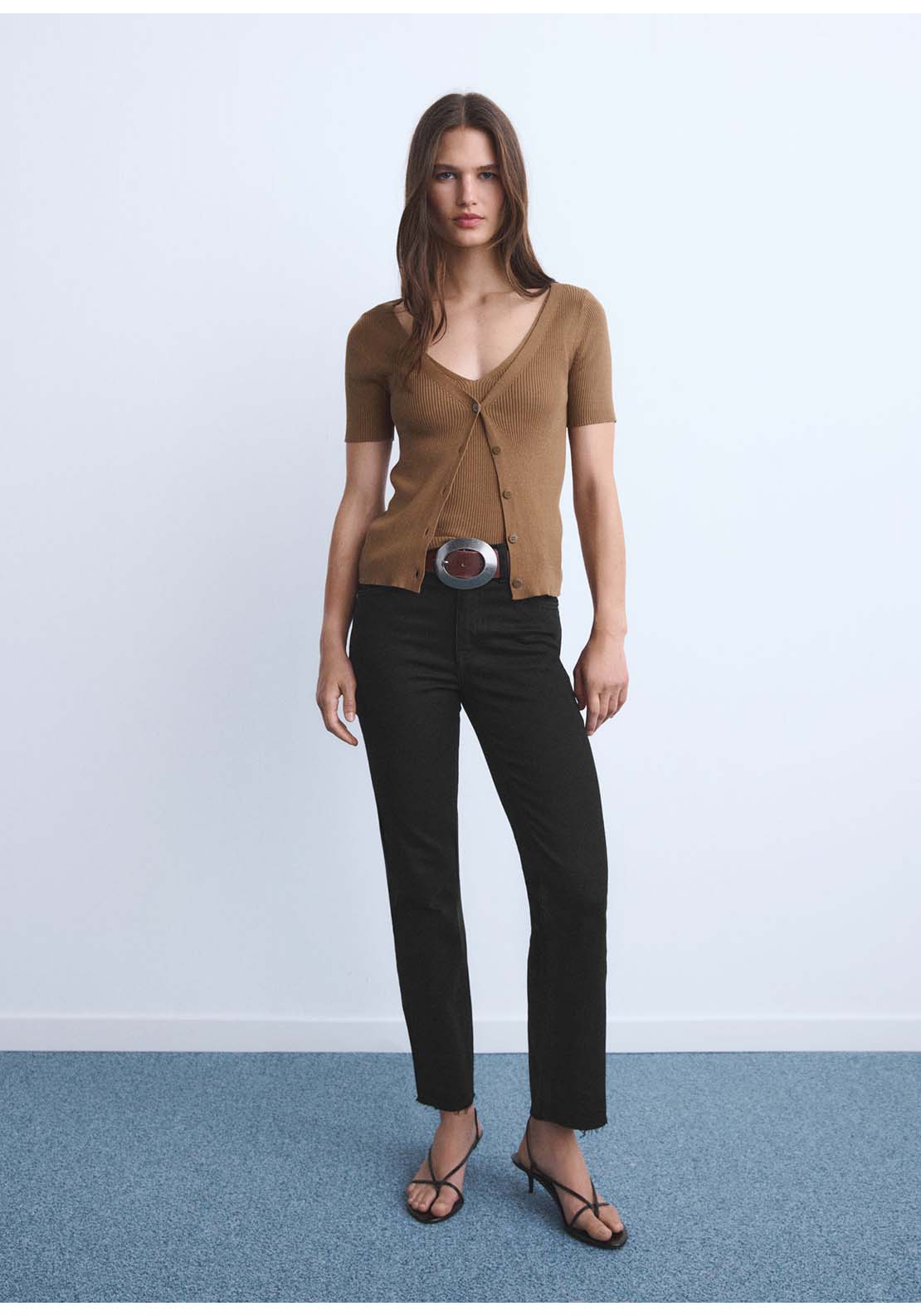 Sienna Flared Cropped Jeans - Grey