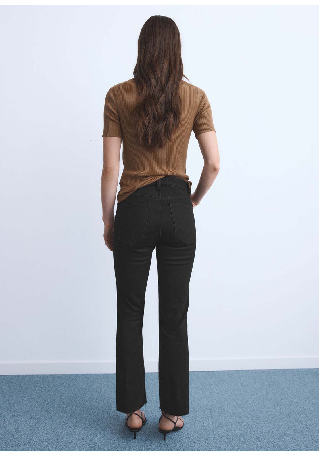 Sienna Flared Cropped Jeans - Grey