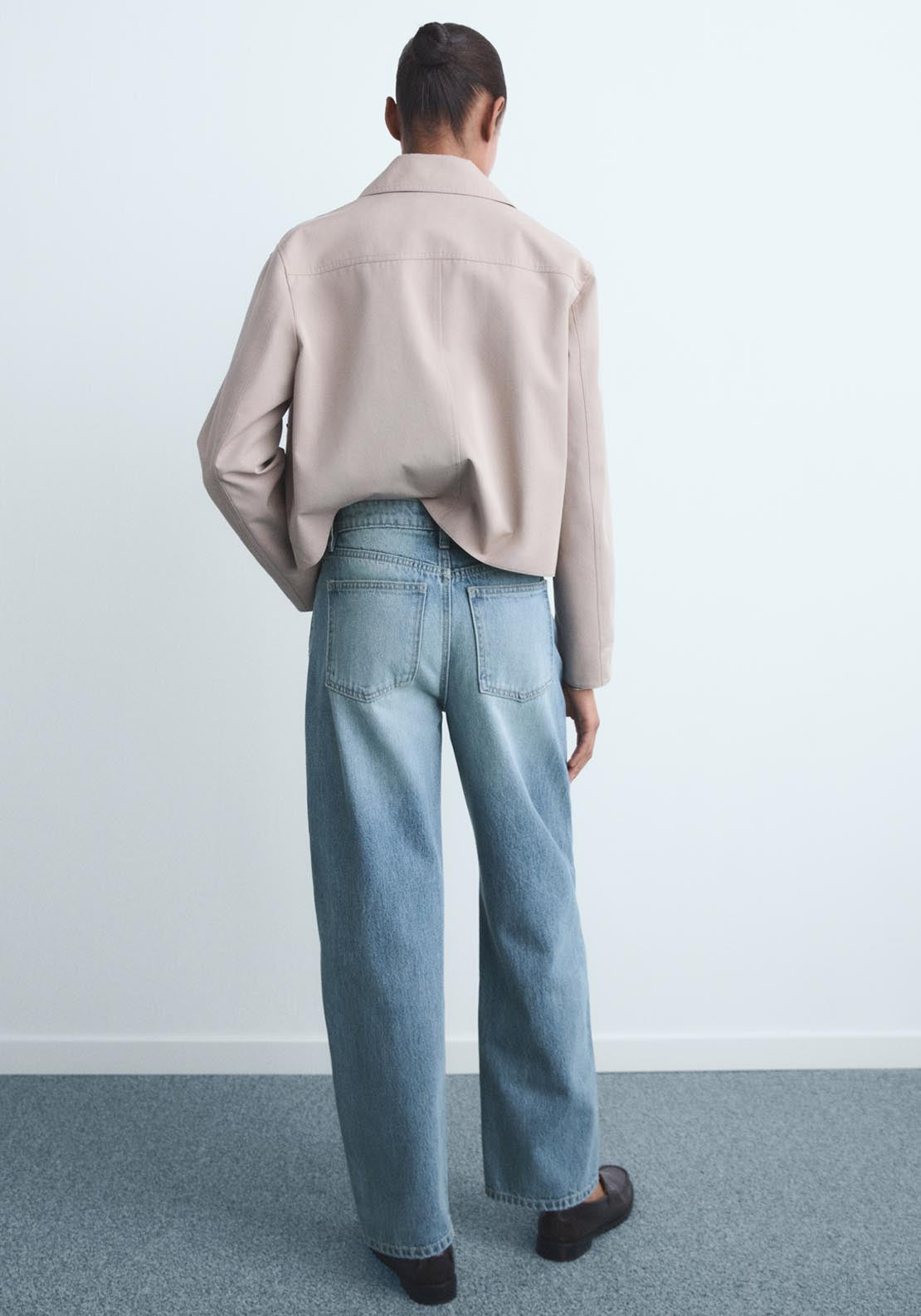 Mango High Rise Balloon Jeans - Blue 2 Shaws Department Stores