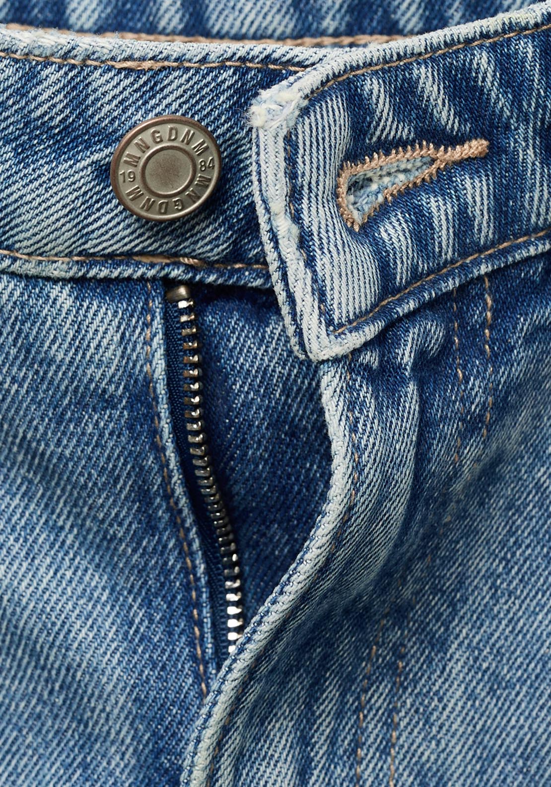 Mango High Rise Balloon Jeans - Blue 5 Shaws Department Stores