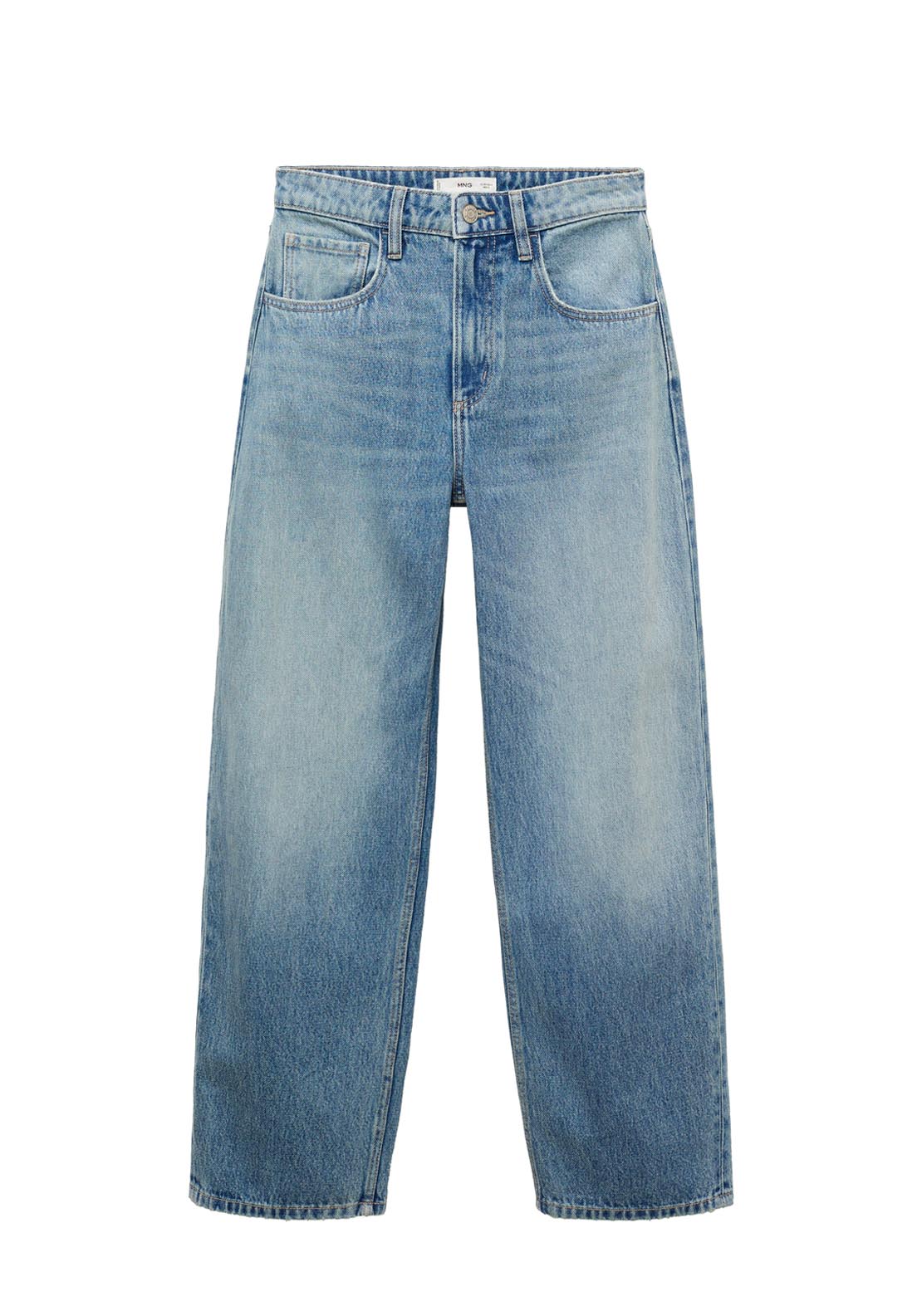 Mango High Rise Balloon Jeans - Blue 6 Shaws Department Stores