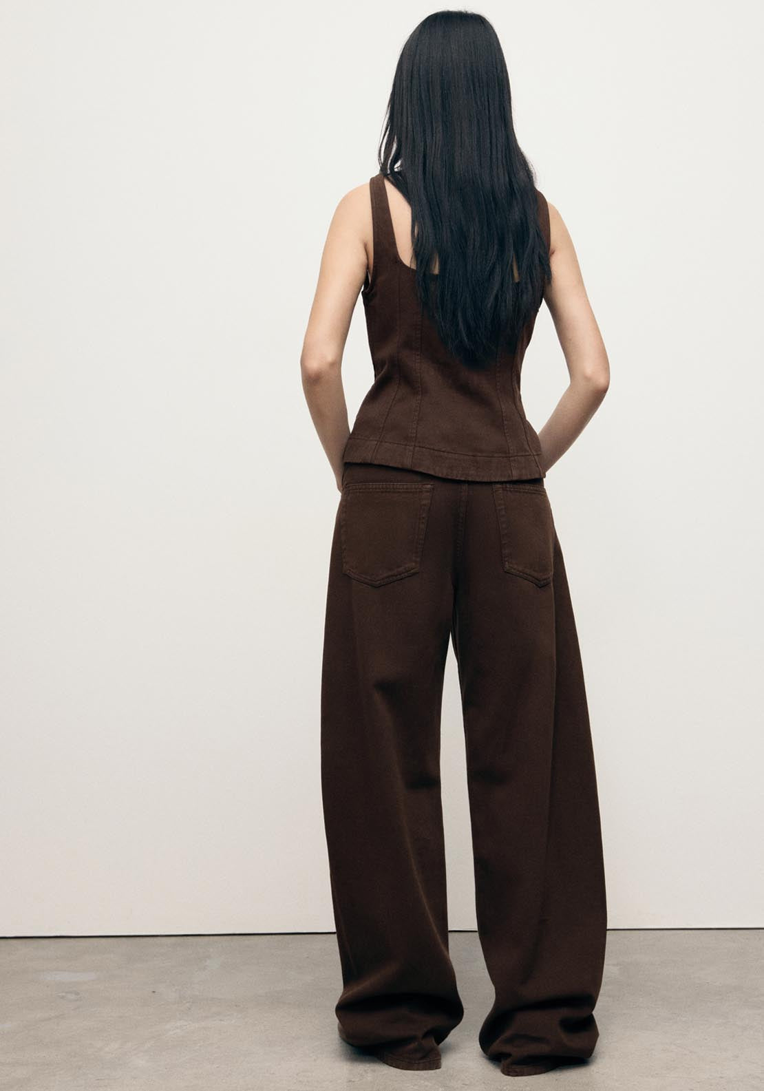 Mango Mid Rise Balloon Jeans - Brown 2 Shaws Department Stores