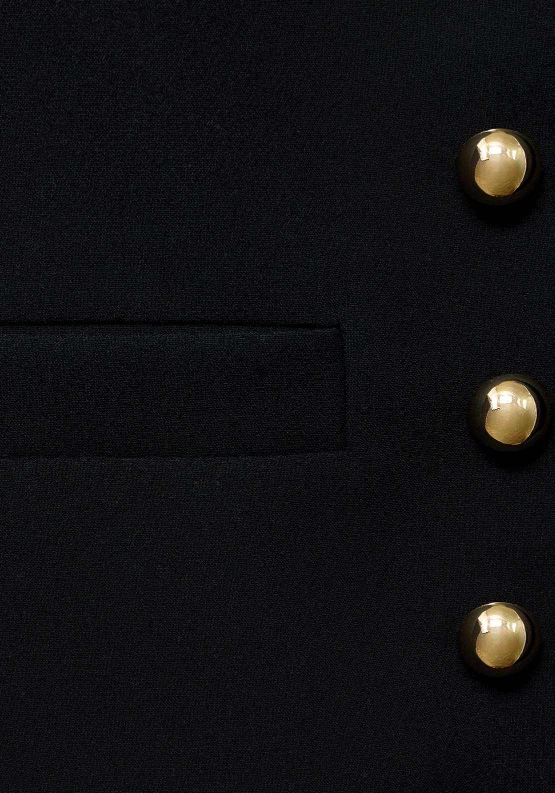 Mango Buttoned Cropped Jacket - Black 4 Shaws Department Stores