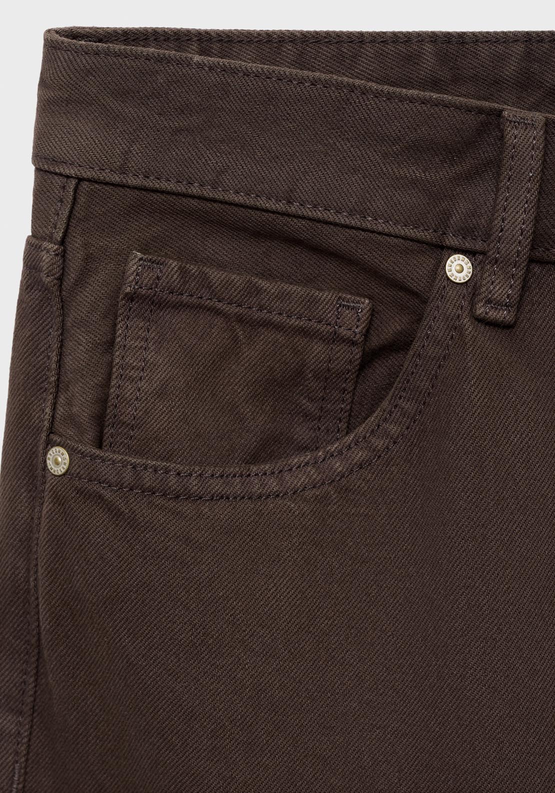Mango Miami Medium Rise Straight Fit Jeans - Brown 5 Shaws Department Stores