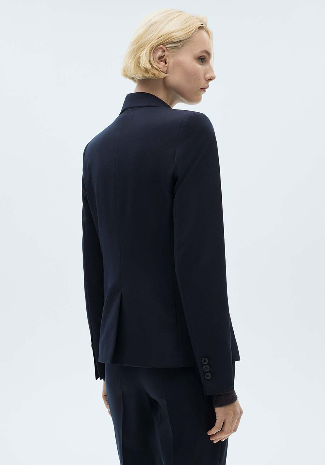 Fitted Suit Jacket - Black