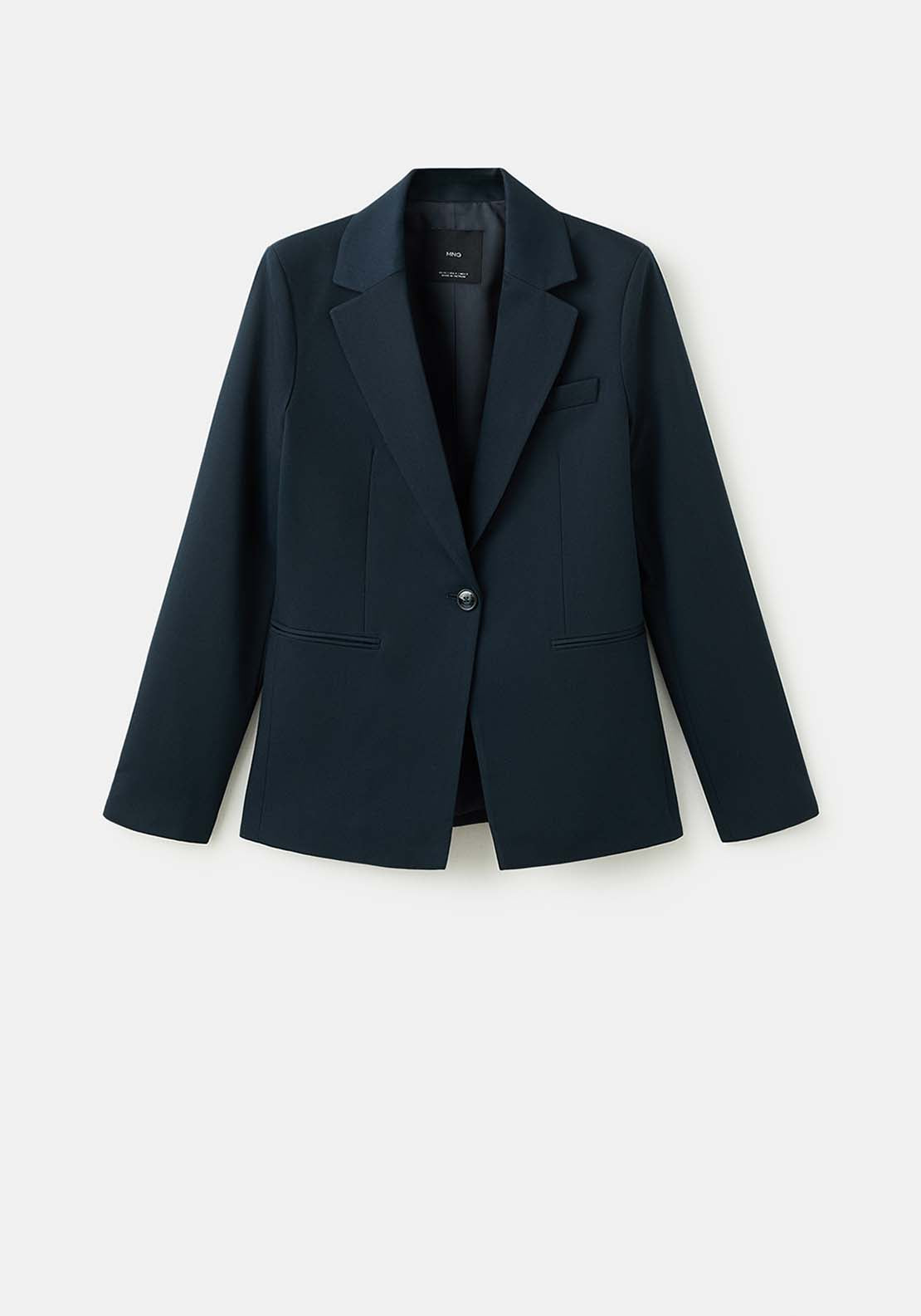Fitted Suit Jacket - Black
