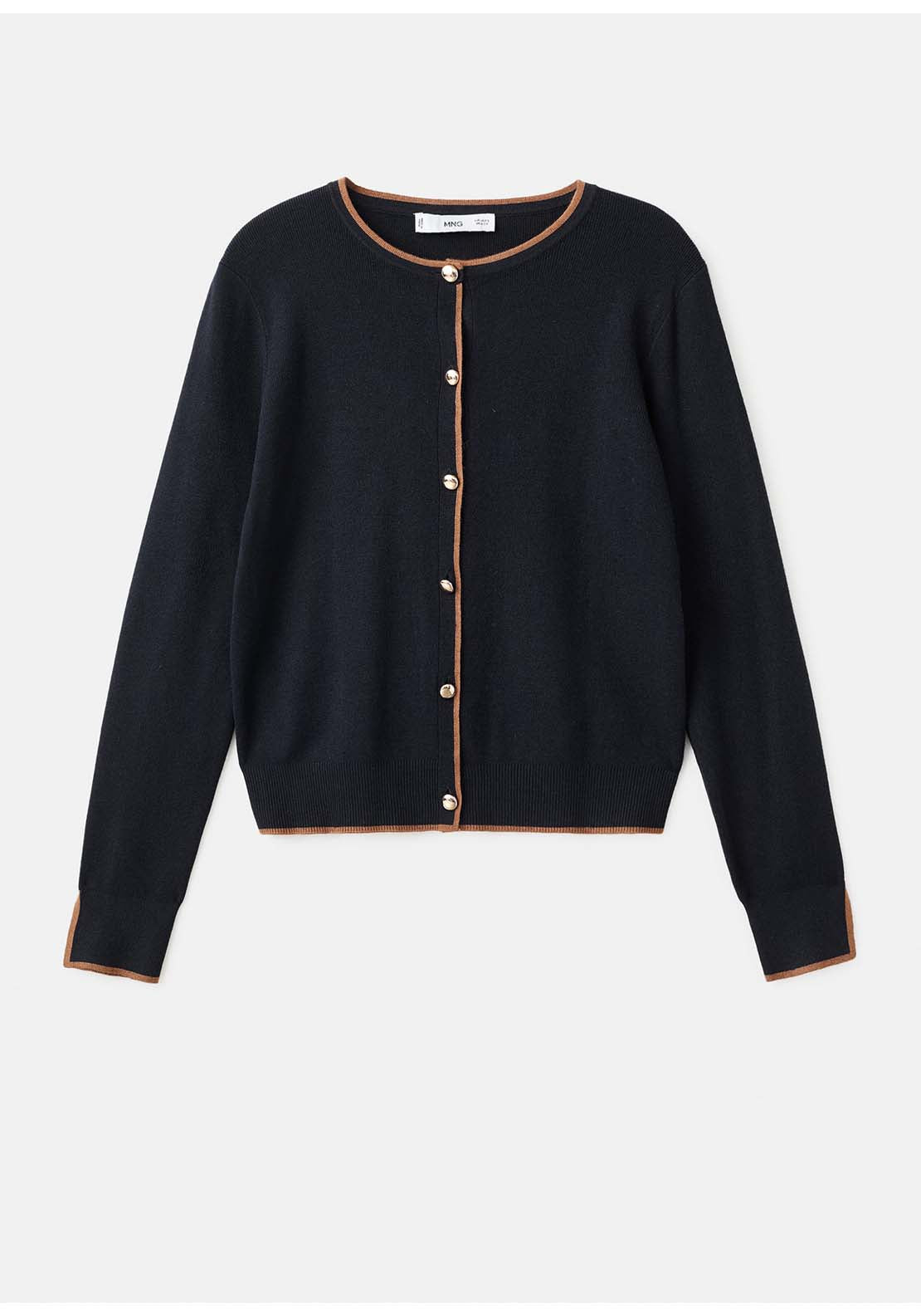 Cardigan With Cuff Opening - Blue