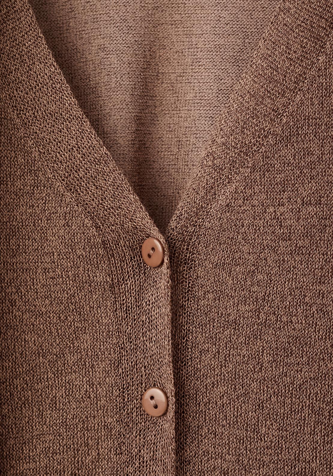 Mango Fine Knit Cardigan With Foulard - Brown 5 Shaws Department Stores