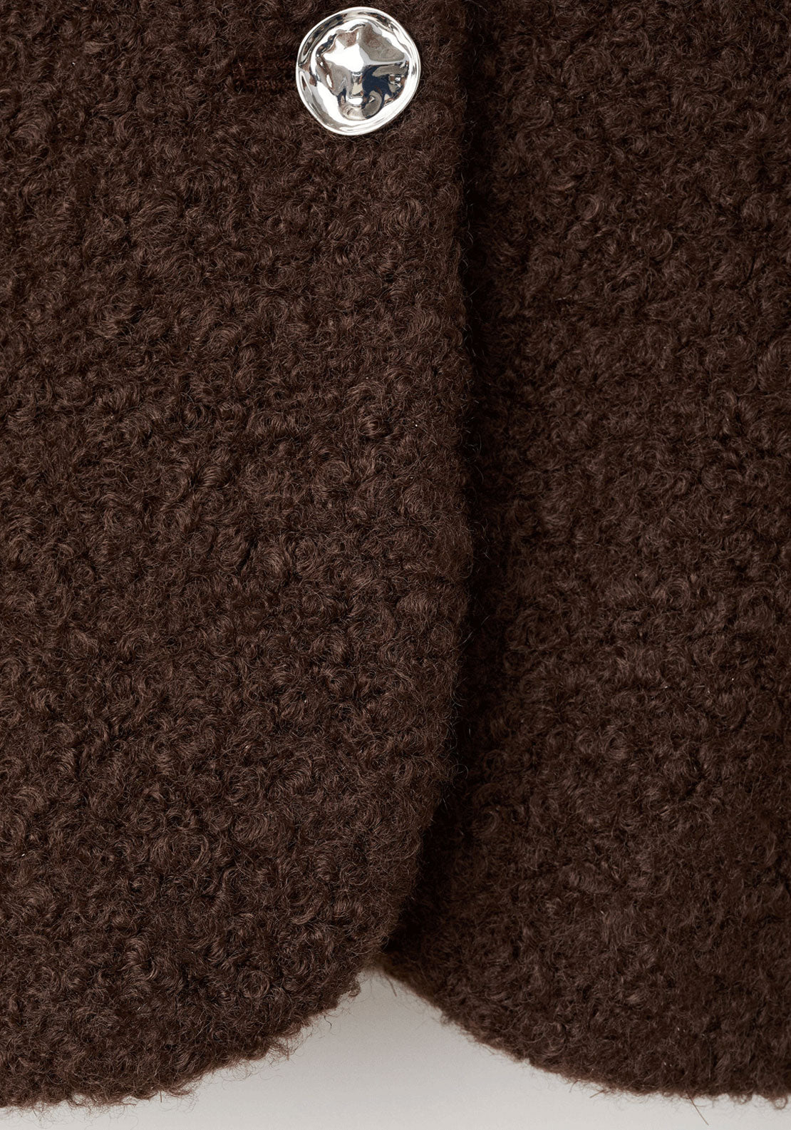 Boucle Jacket With Jewel Buttons - Brown