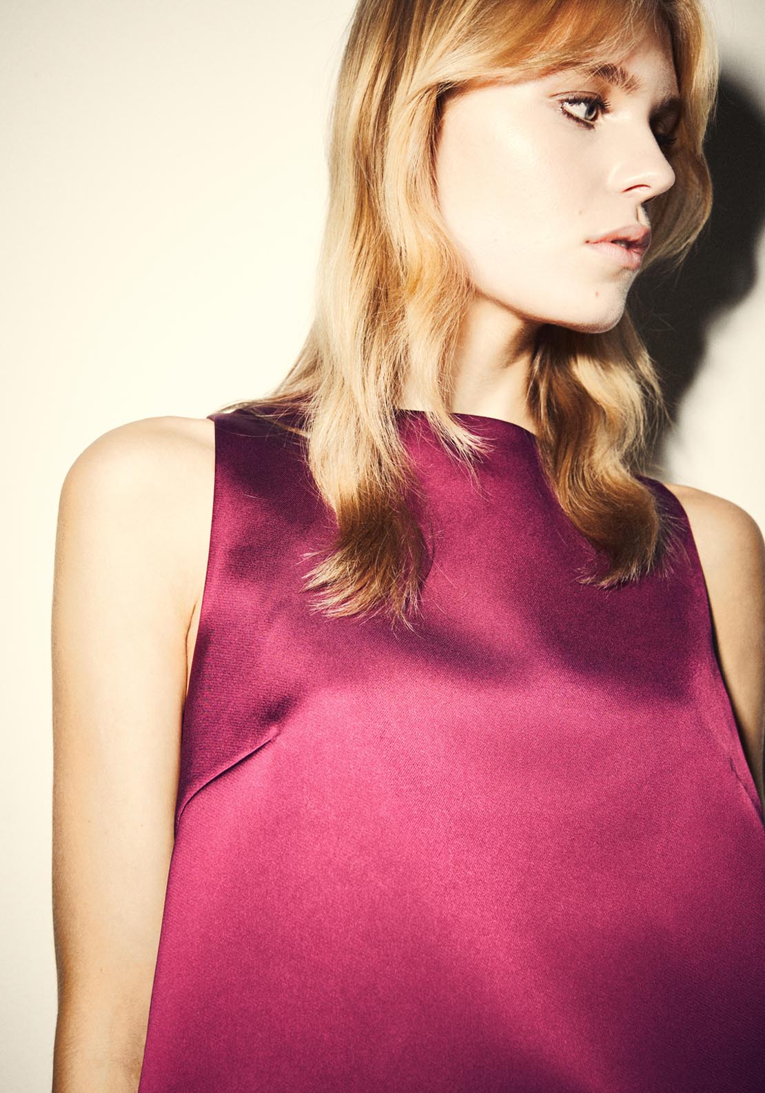 Satin Top With Bows - Orange