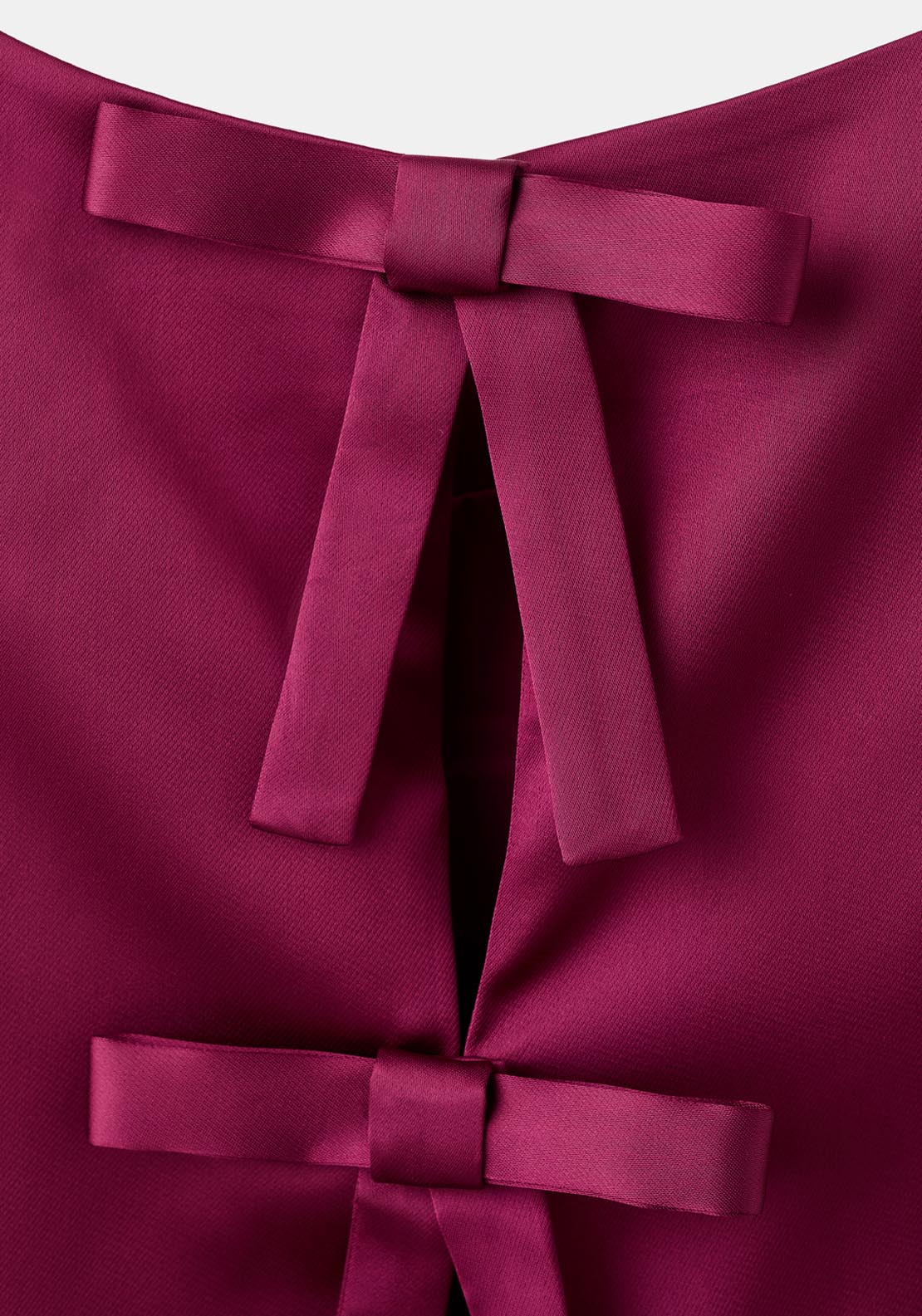 Satin Top With Bows - Orange