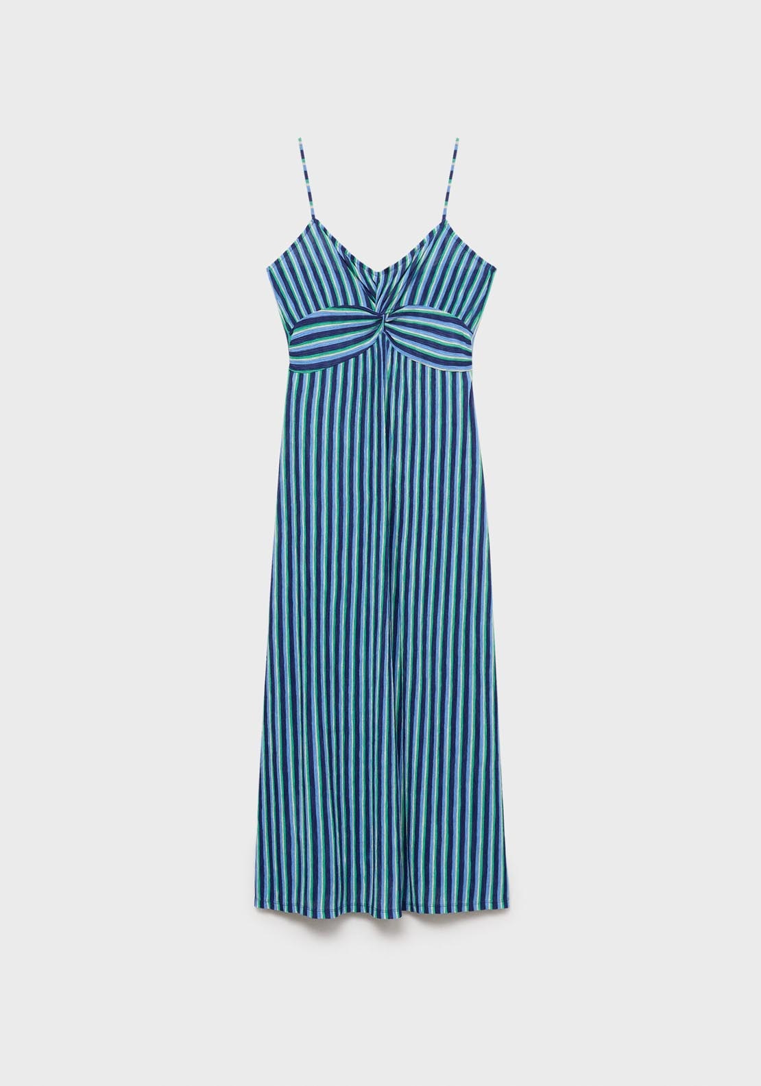 Mango Strapless Gathered Dress - Medium Blue 5 Shaws Department Stores