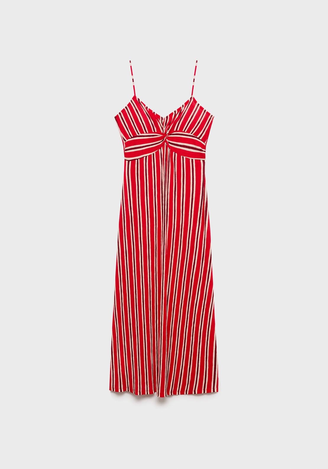 Mango Strapless Gathered Dress - Red 5 Shaws Department Stores