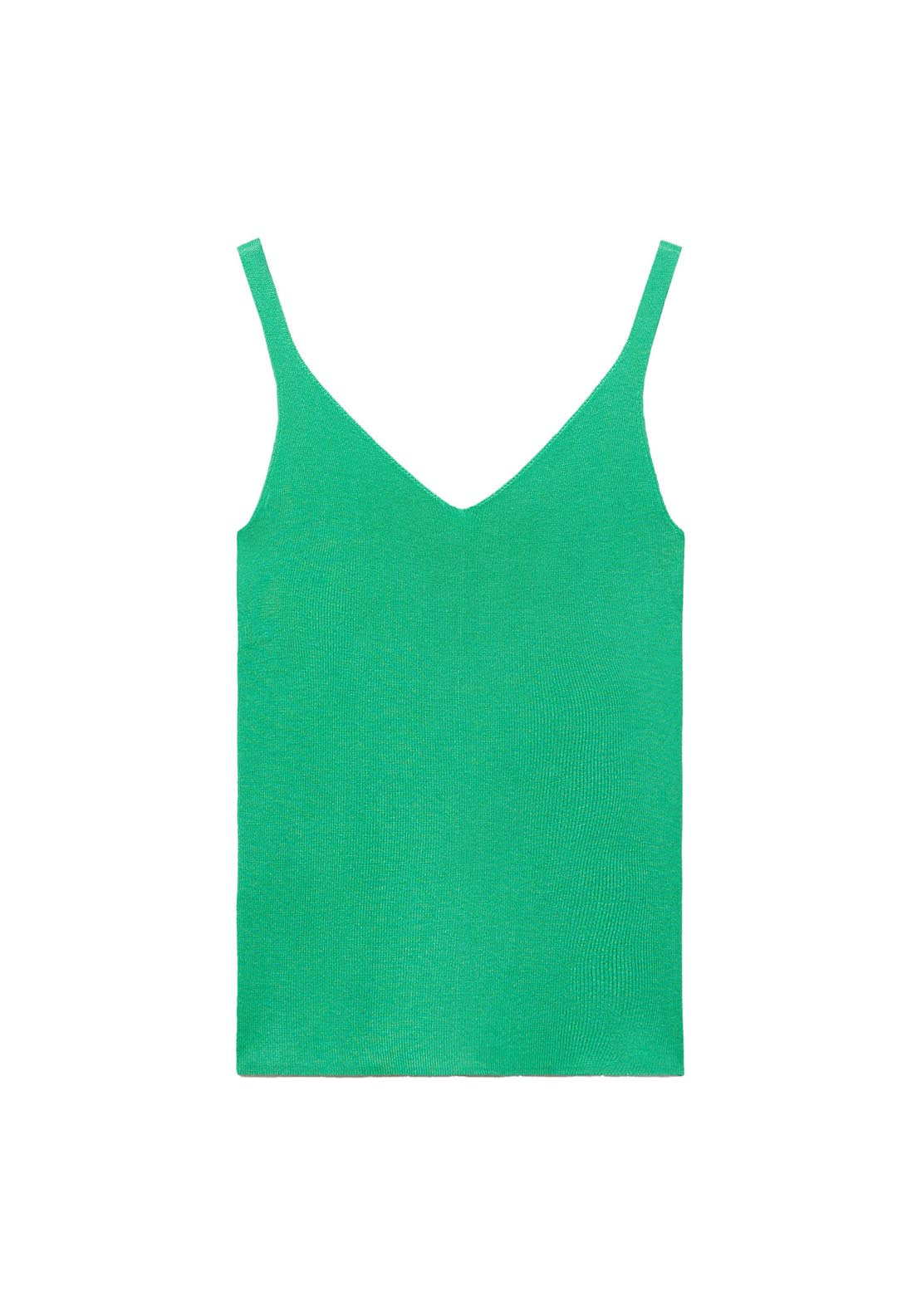 Mango V Neck Knitted Top - Green 5 Shaws Department Stores