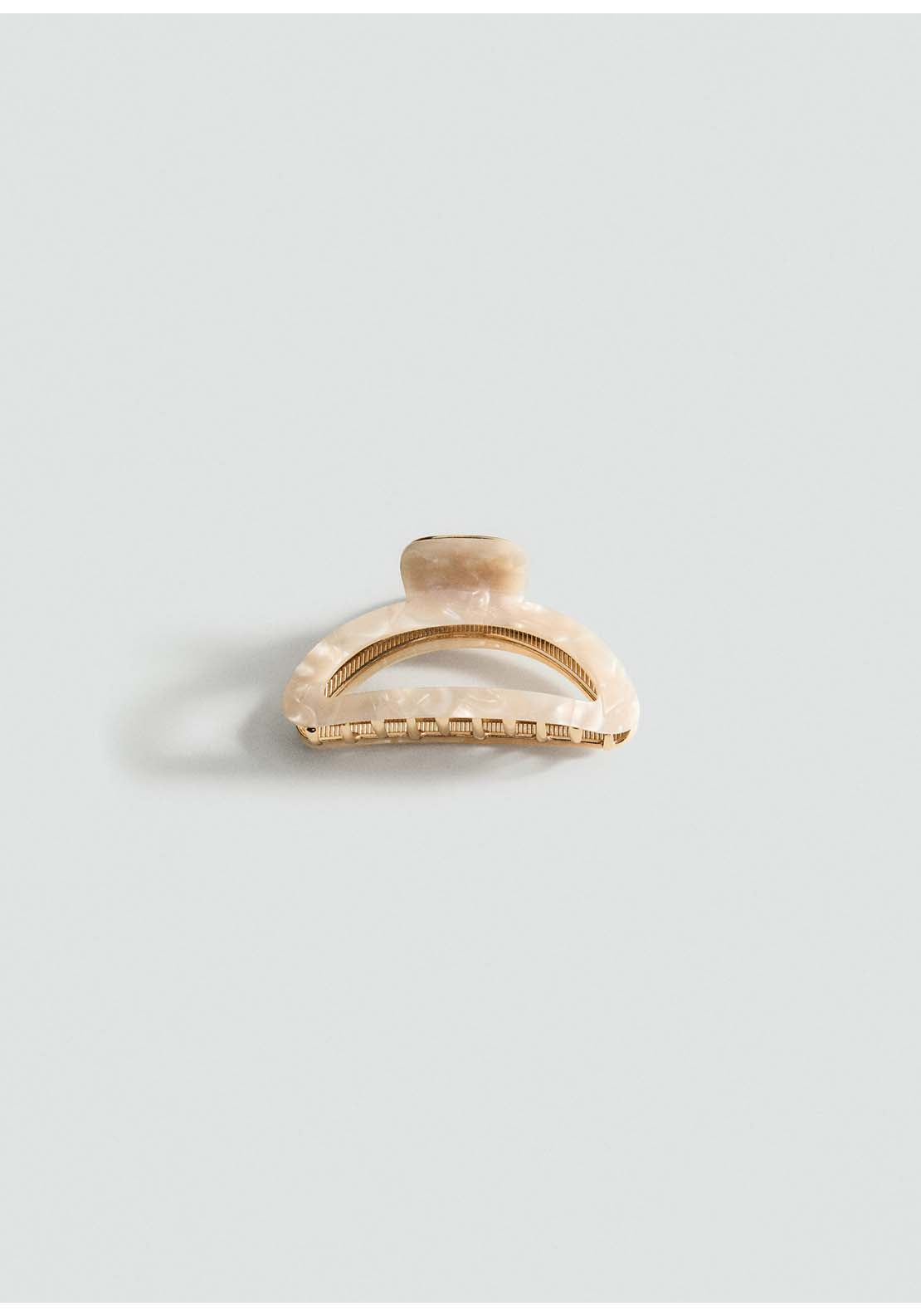 Pearlescent Hair Clip - Beige
