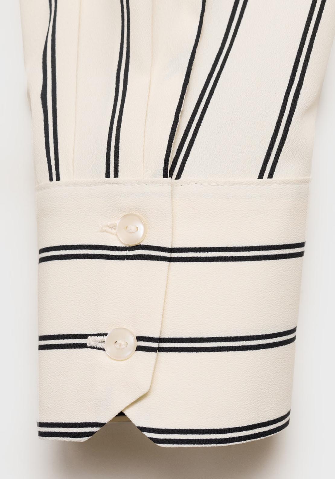 Mango Fluid Long Sleeved Blouse - Beige 4 Shaws Department Stores