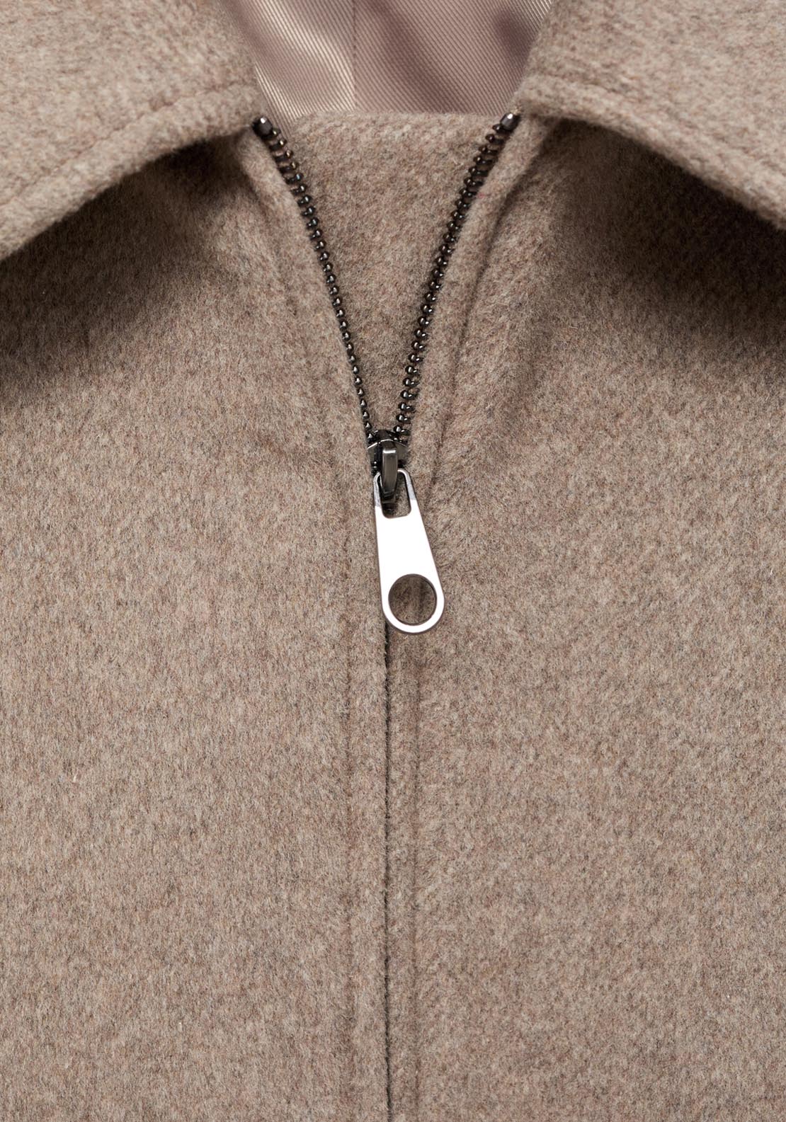 Mango Wool Bomber Jacket - Brown 5 Shaws Department Stores