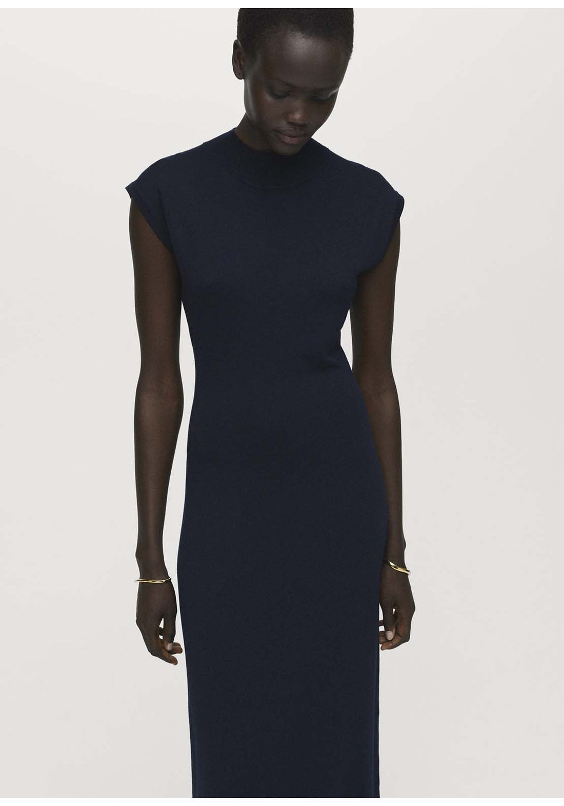 Perkins Neck Knitted Dress - Burgundy Shaws Perkins Neck Knitted Dress - Burgundy Shaws