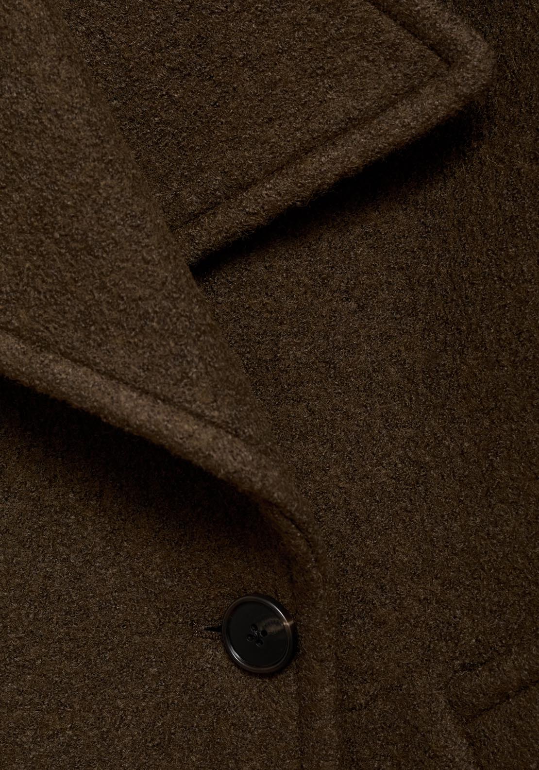 Oversized Wool Coat With Maxi Lapels - Green