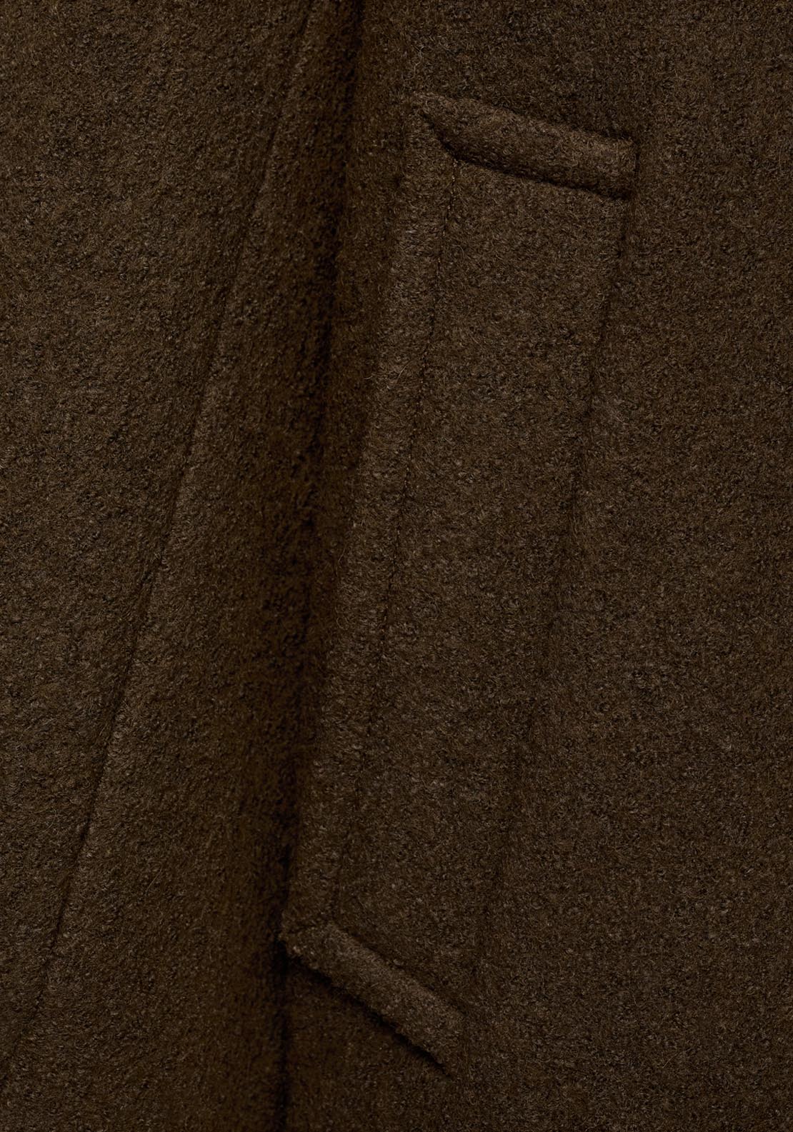 Oversized Wool Coat With Maxi Lapels - Green