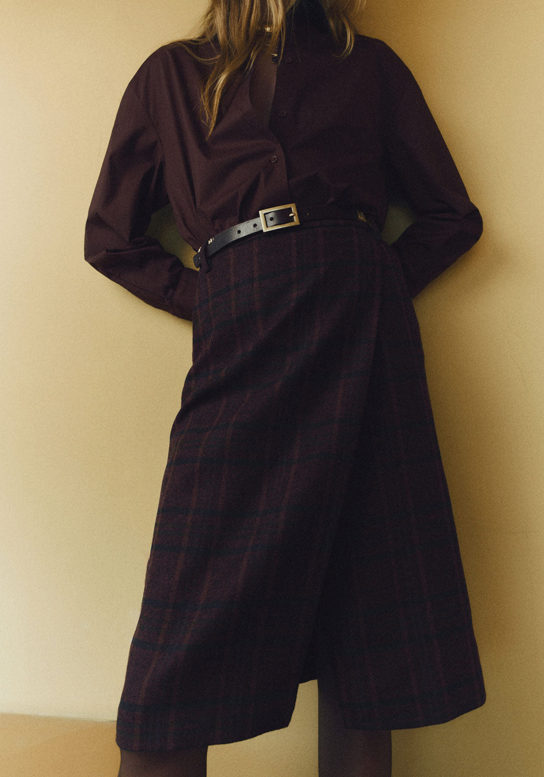 Oversize Poplin Shirt - Brown