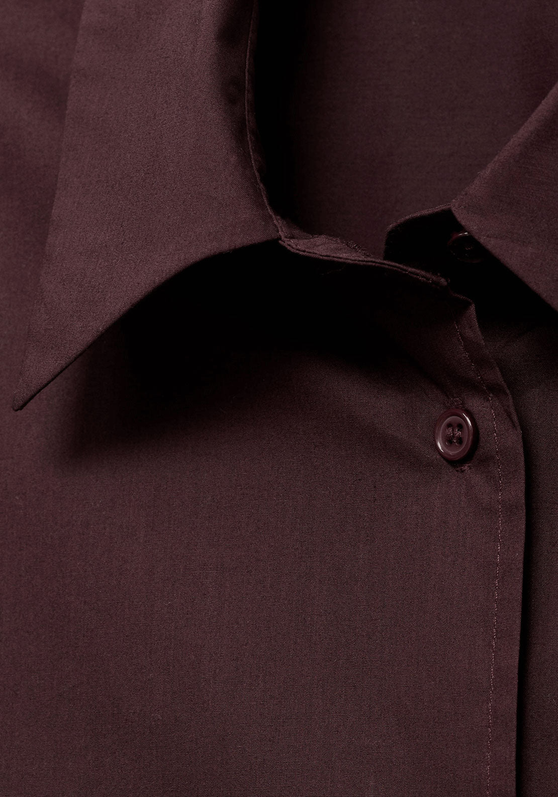 Oversize Poplin Shirt - Brown