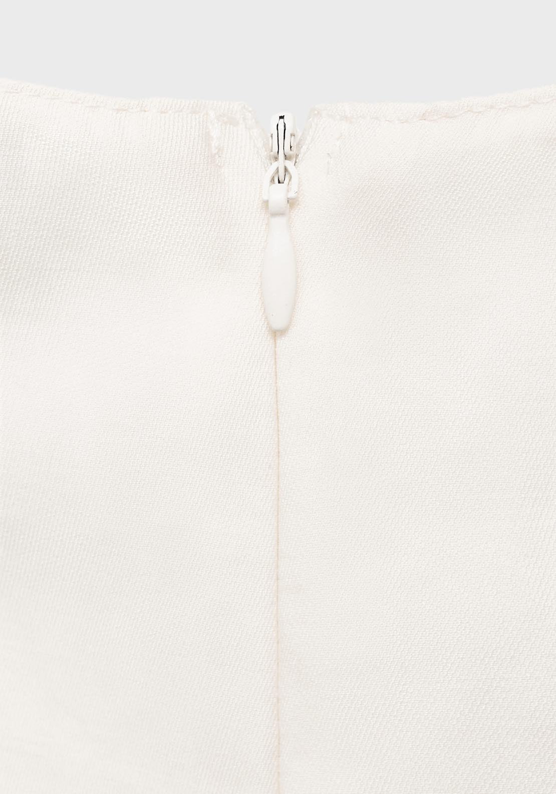 Mango Halter Neck Flared Top - Beige 5 Shaws Department Stores