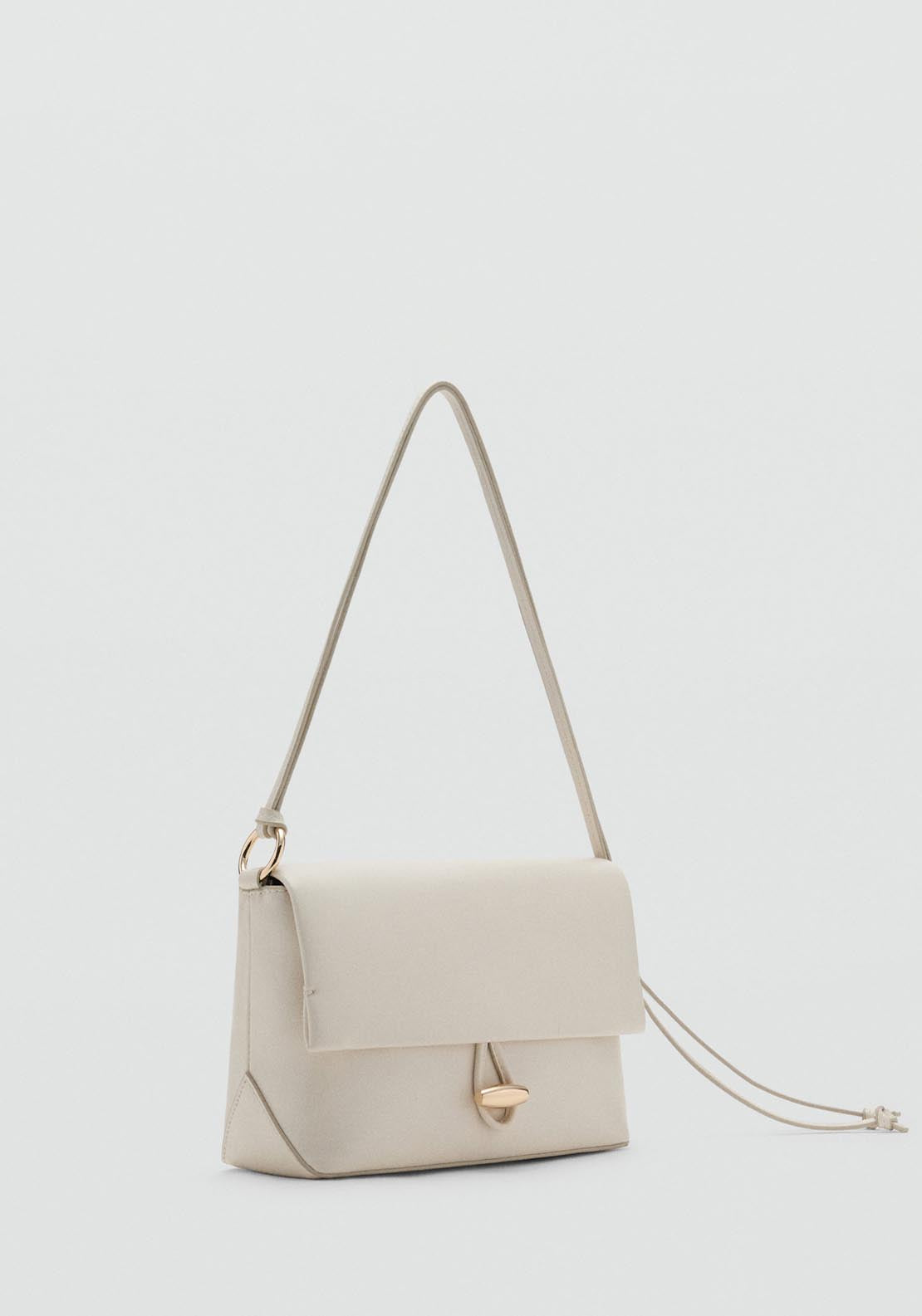 Mango Shoulder Bag With Strap - Beige 3 Shaws Department Stores