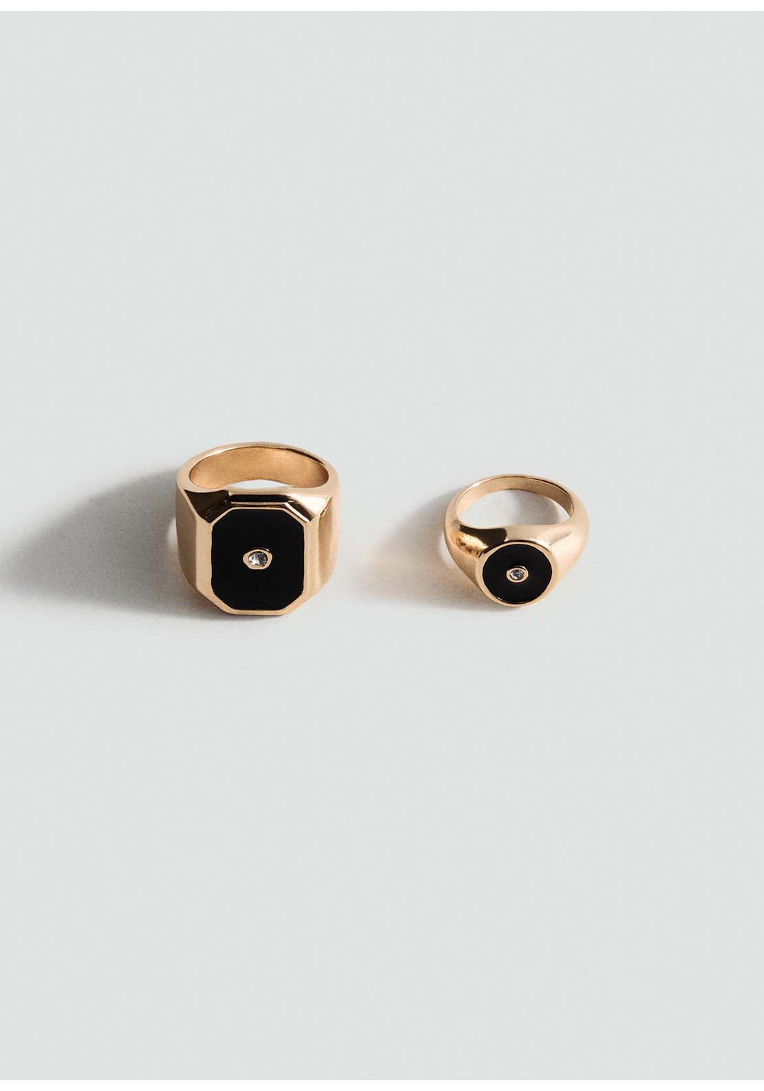 Set Of 2 Combined Rings - Gold