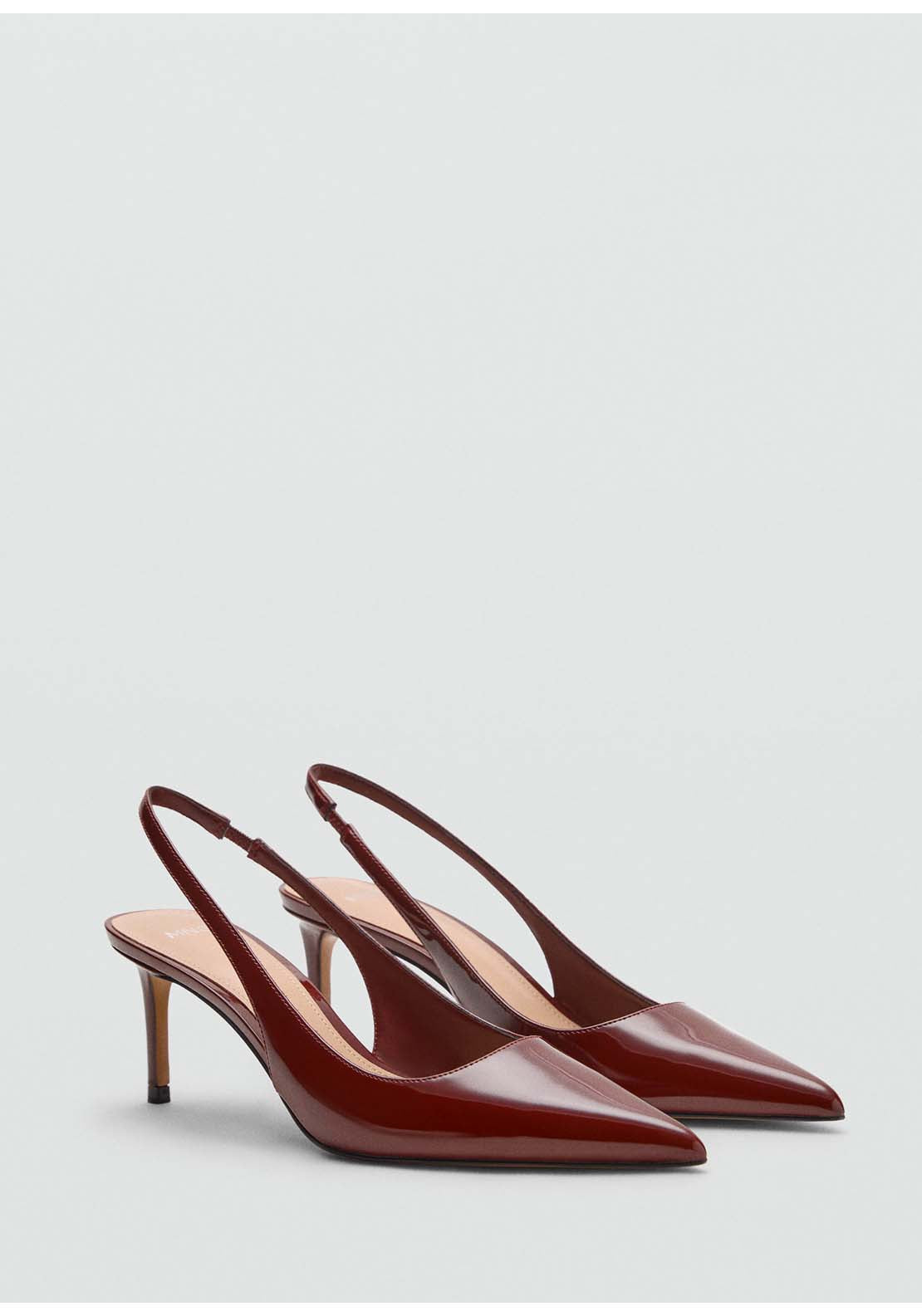 Patent Leather Stiletto Heel Shoe - Red