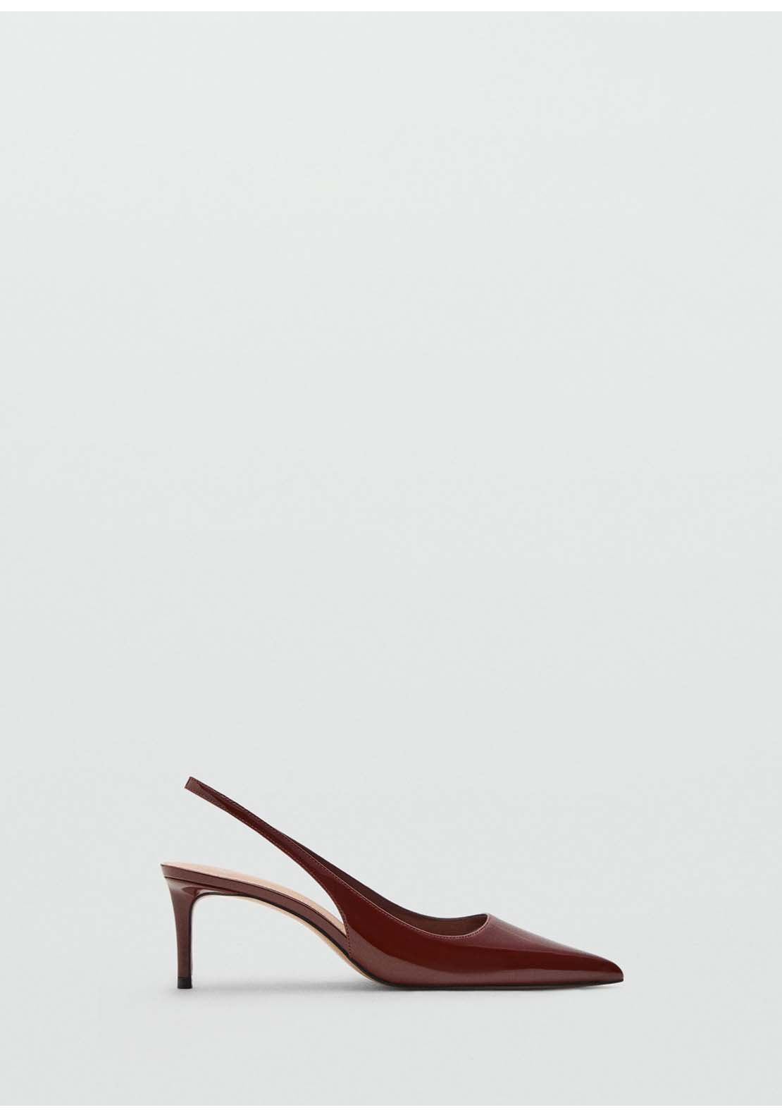 Patent Leather Stiletto Heel Shoe - Red