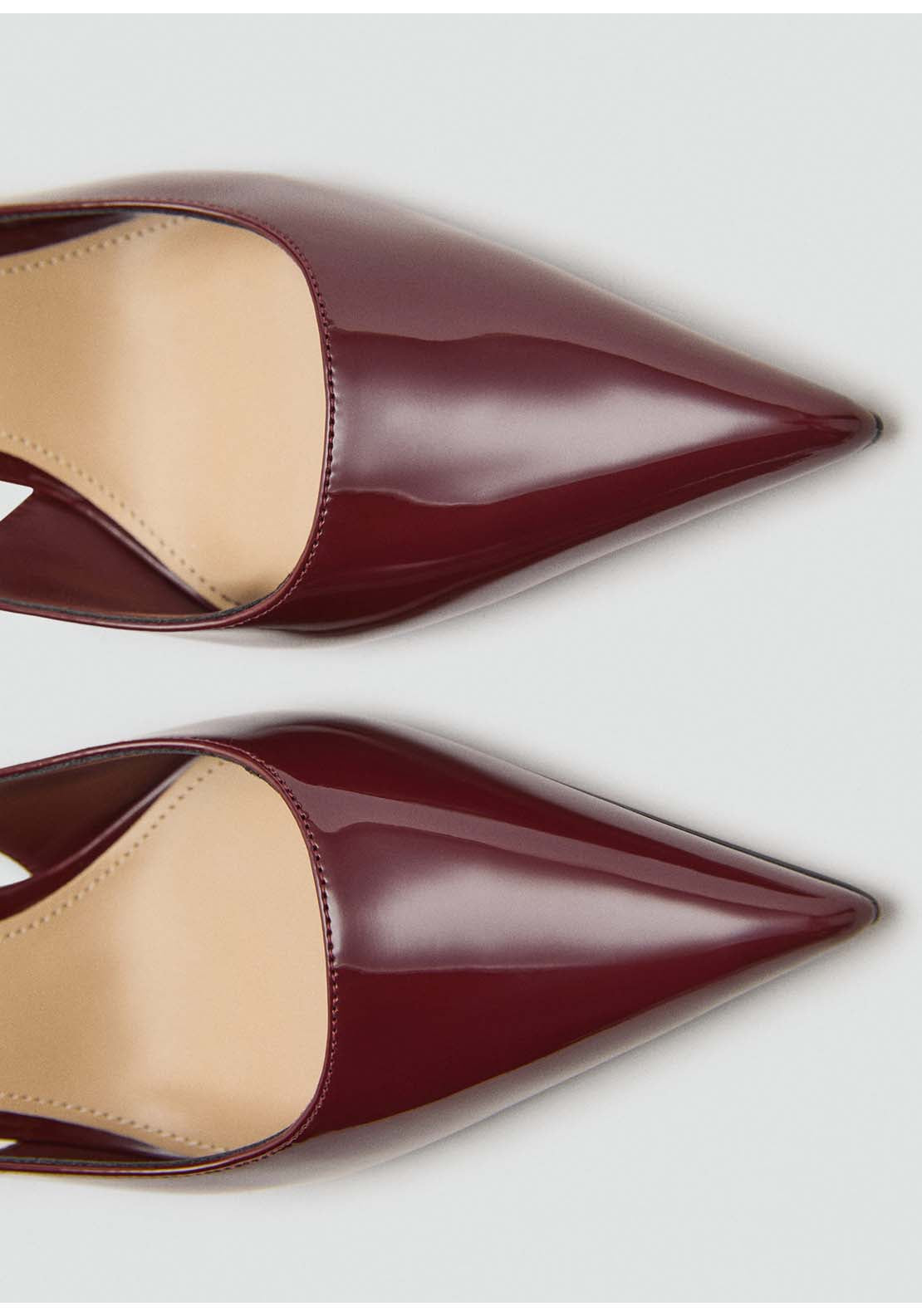 Patent Leather Stiletto Heel Shoe - Red