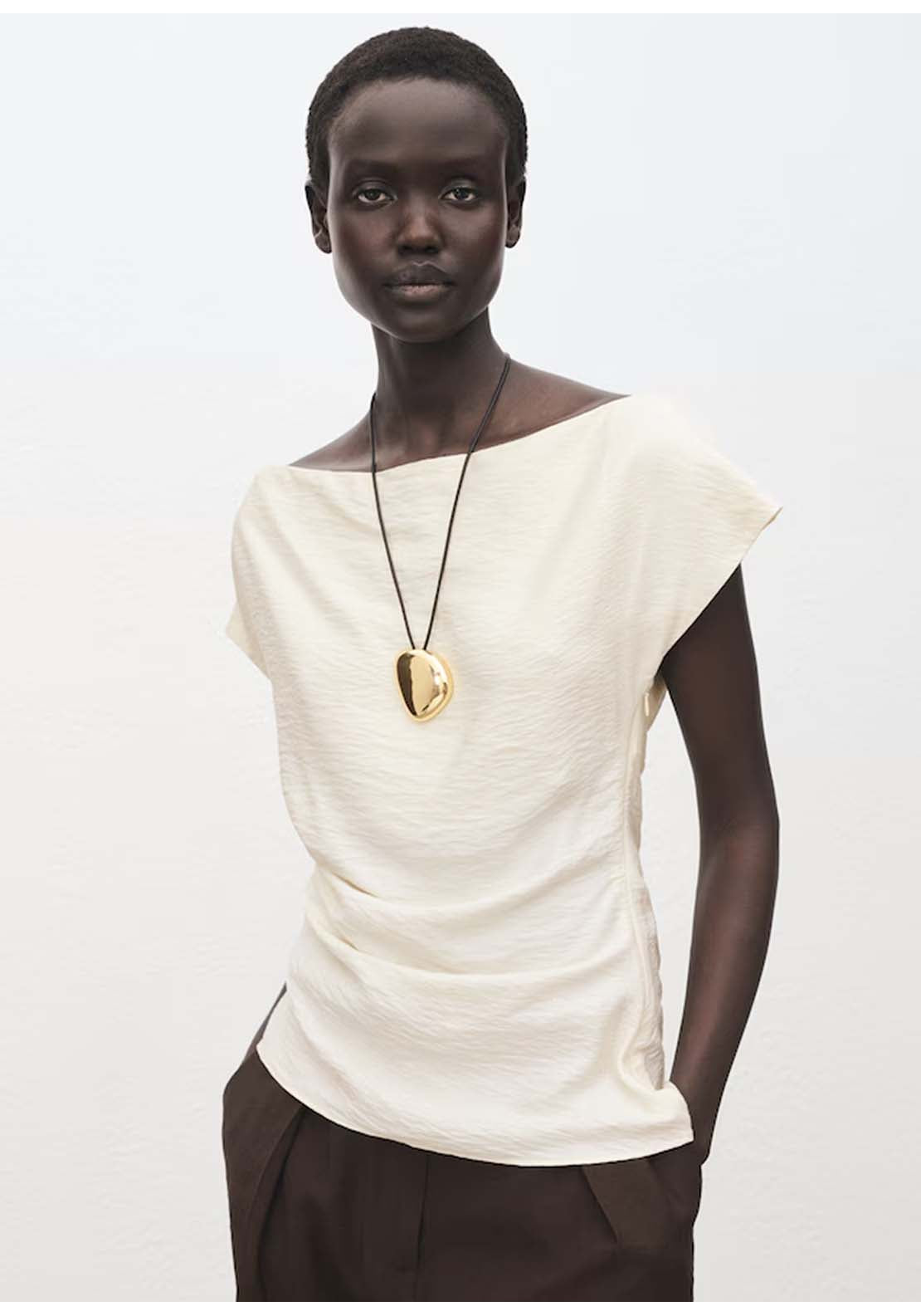 Mango Blouse Manta - White 1 Shaws Department Stores
