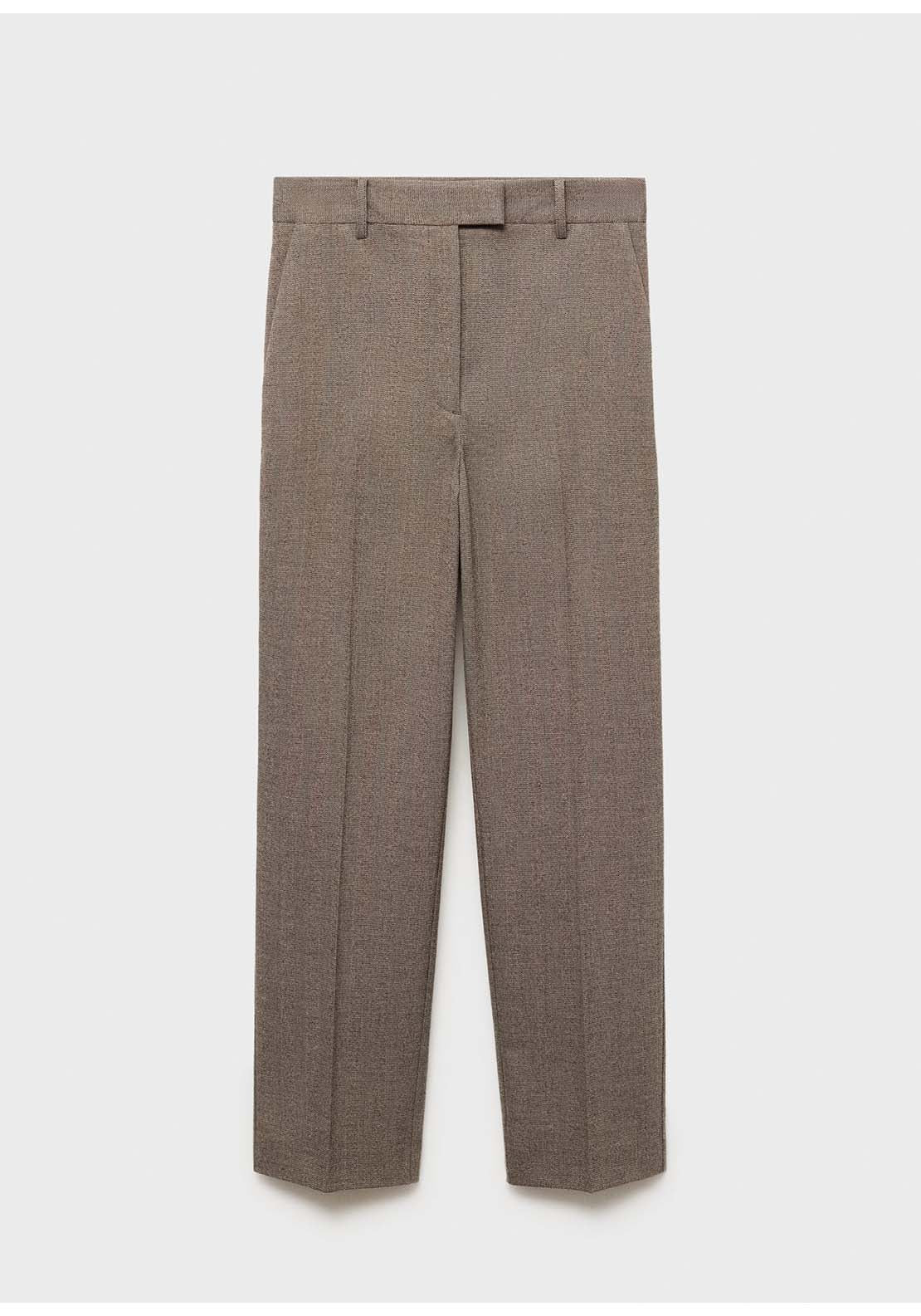 Slim Cropped Pinstripe Trousers - Grey