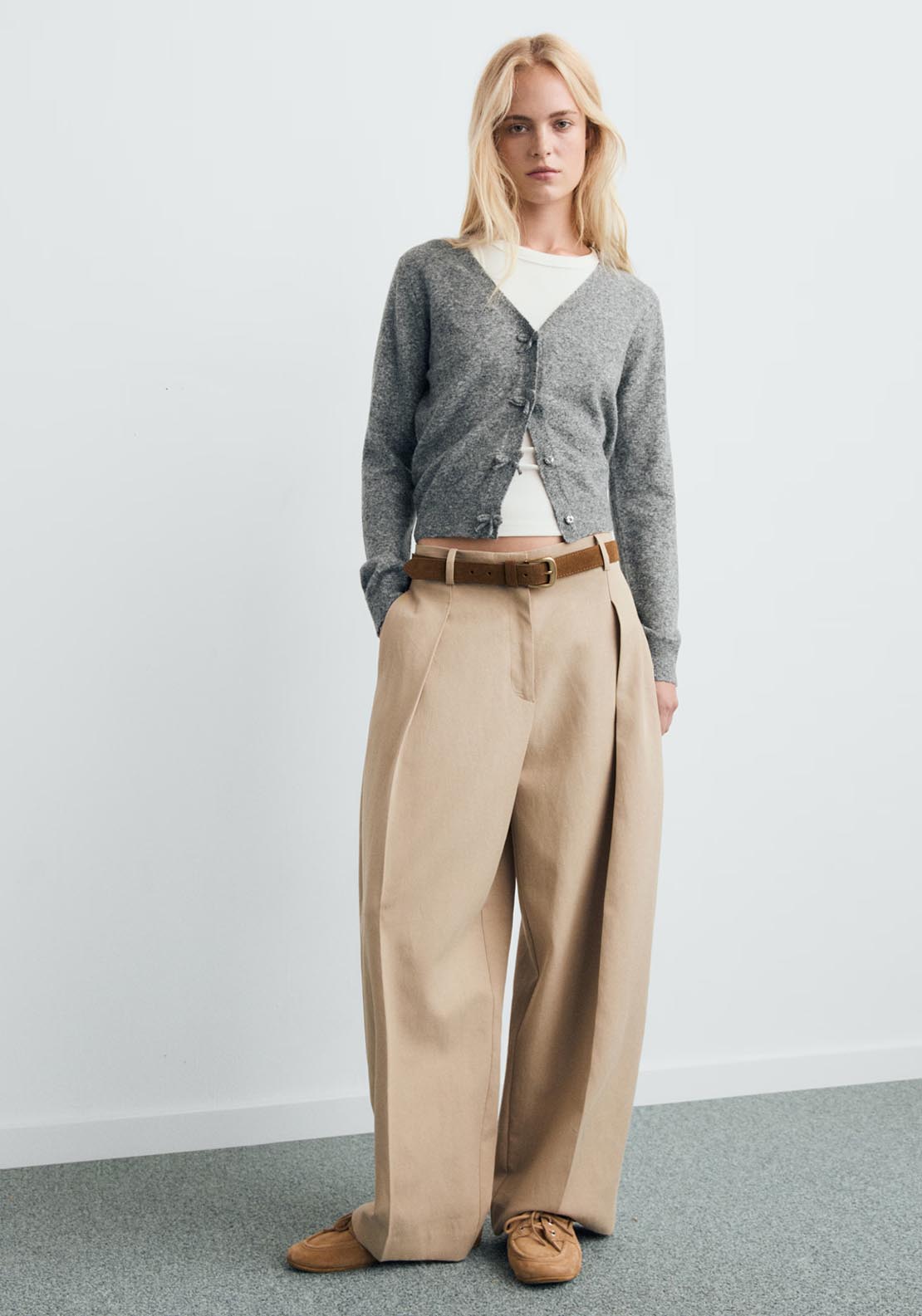 Mango Lady Cardigan - Grey 3 Shaws Department Stores