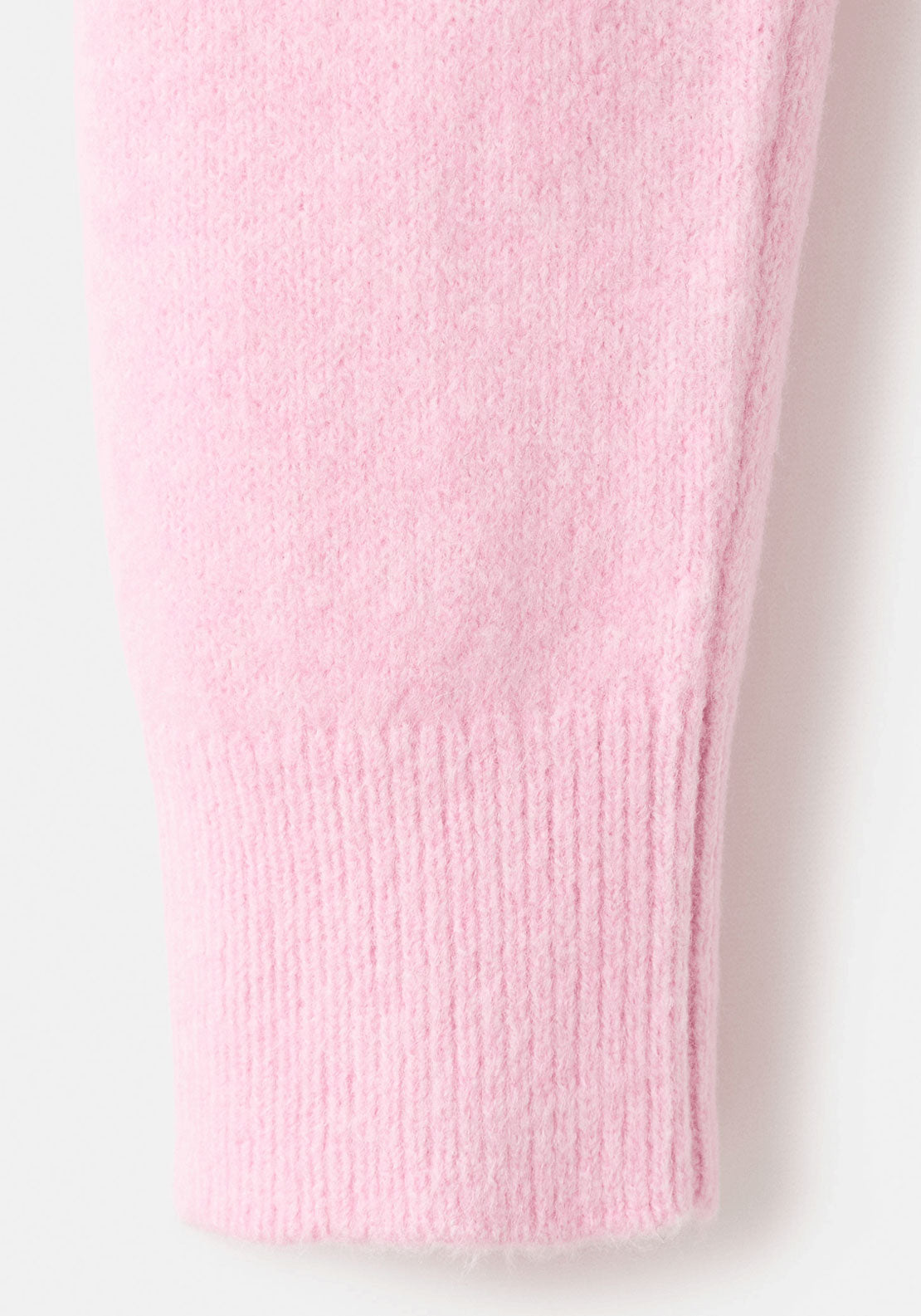 Knitted Button Cardigan - Pink